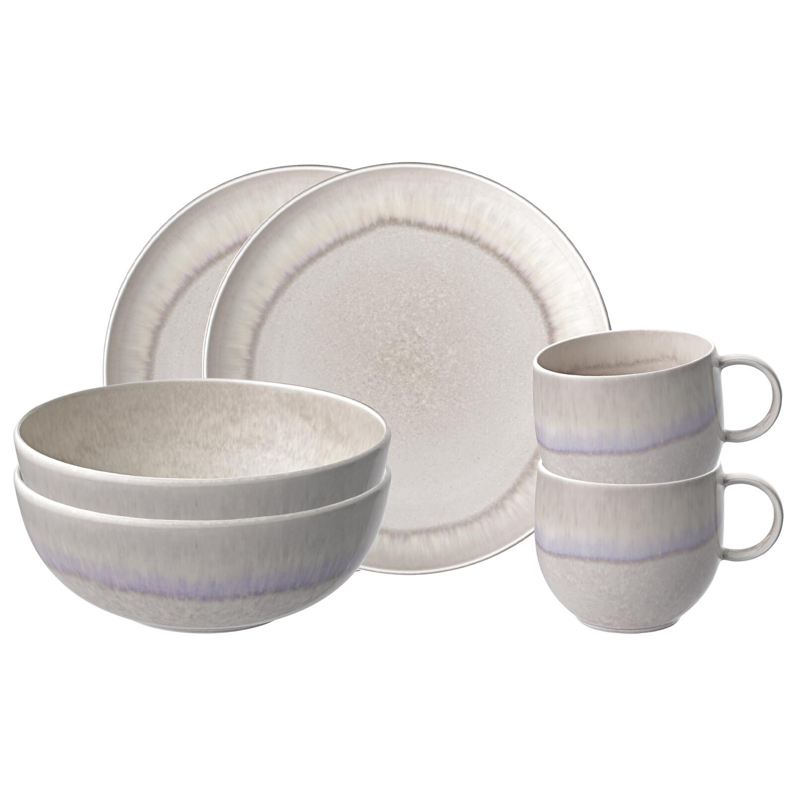 like. by Villeroy & Boch Fr&uuml;hst&uuml;cks-Set Perlemor Sand 6er Set 