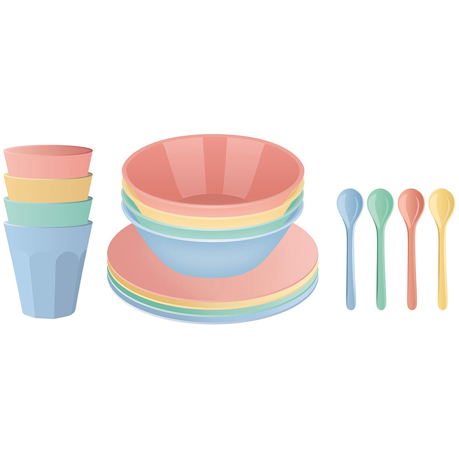 Geschirrset Nora Set Macarons 16er Set