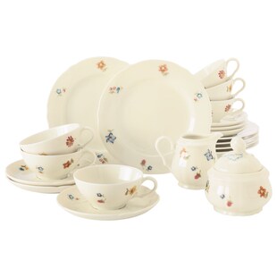 Seltmann Weiden Teeservice Marieluise Elfenbein Blütenmeer 20er Set 