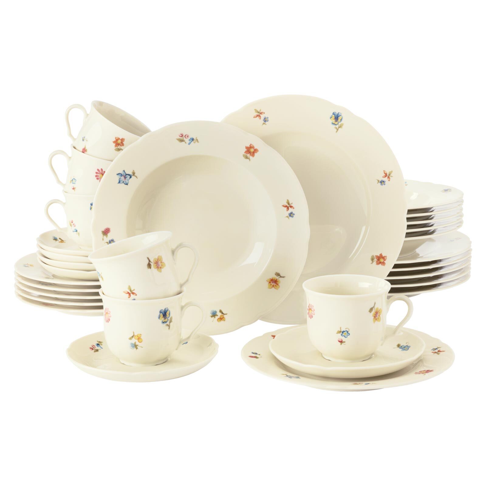 Seltmann Weiden Kombiservice Marieluise Bl&uuml;tenmeer 30er Set 