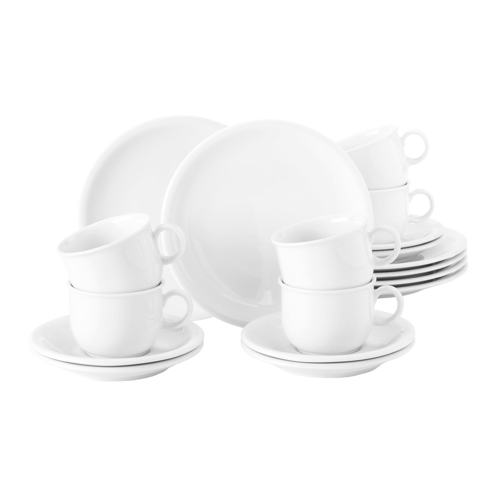 Seltmann Weiden Kaffeeservice Compact Wei&szlig; 18er Set 