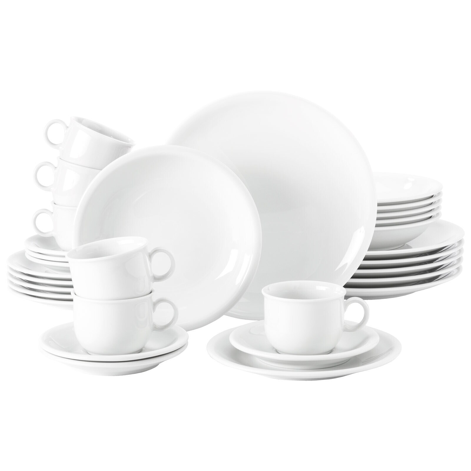 Kombiservice Compact Weiß 30er Set