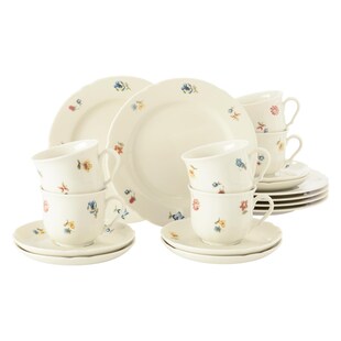 Seltmann Weiden Kaffeeservice Marieluise Elfenbein Blütenmeer 18er Set 