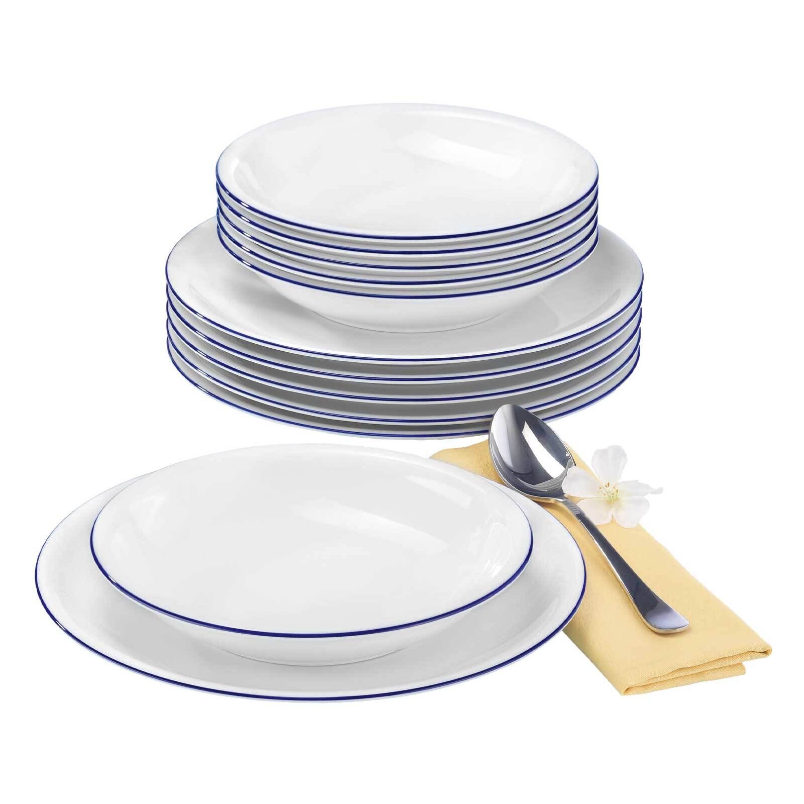 Tafelservice Compact Blaurand 12er Set
