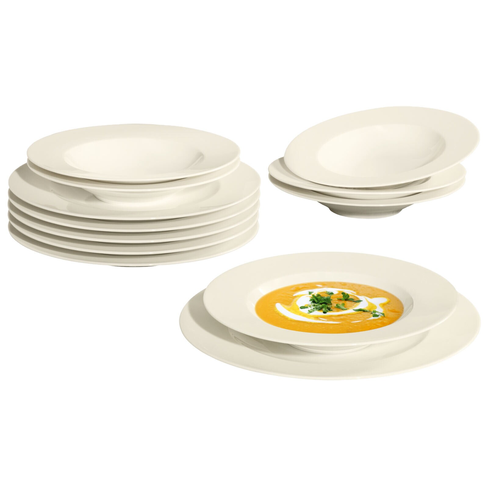 Seltmann Weiden Tafelservice Zo&eacute; Fine Diamond 12er Set 