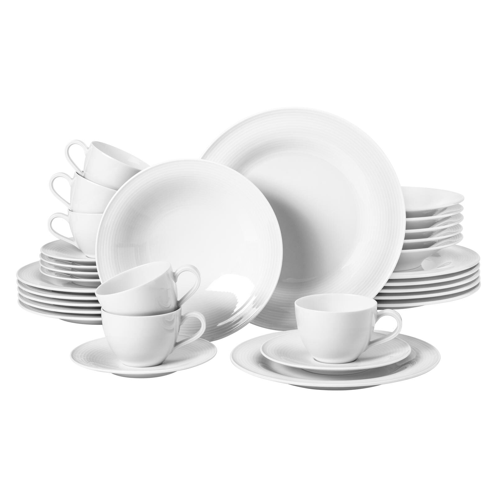 Seltmann Weiden Kombiservice Beat Wei&szlig; 30er Set 