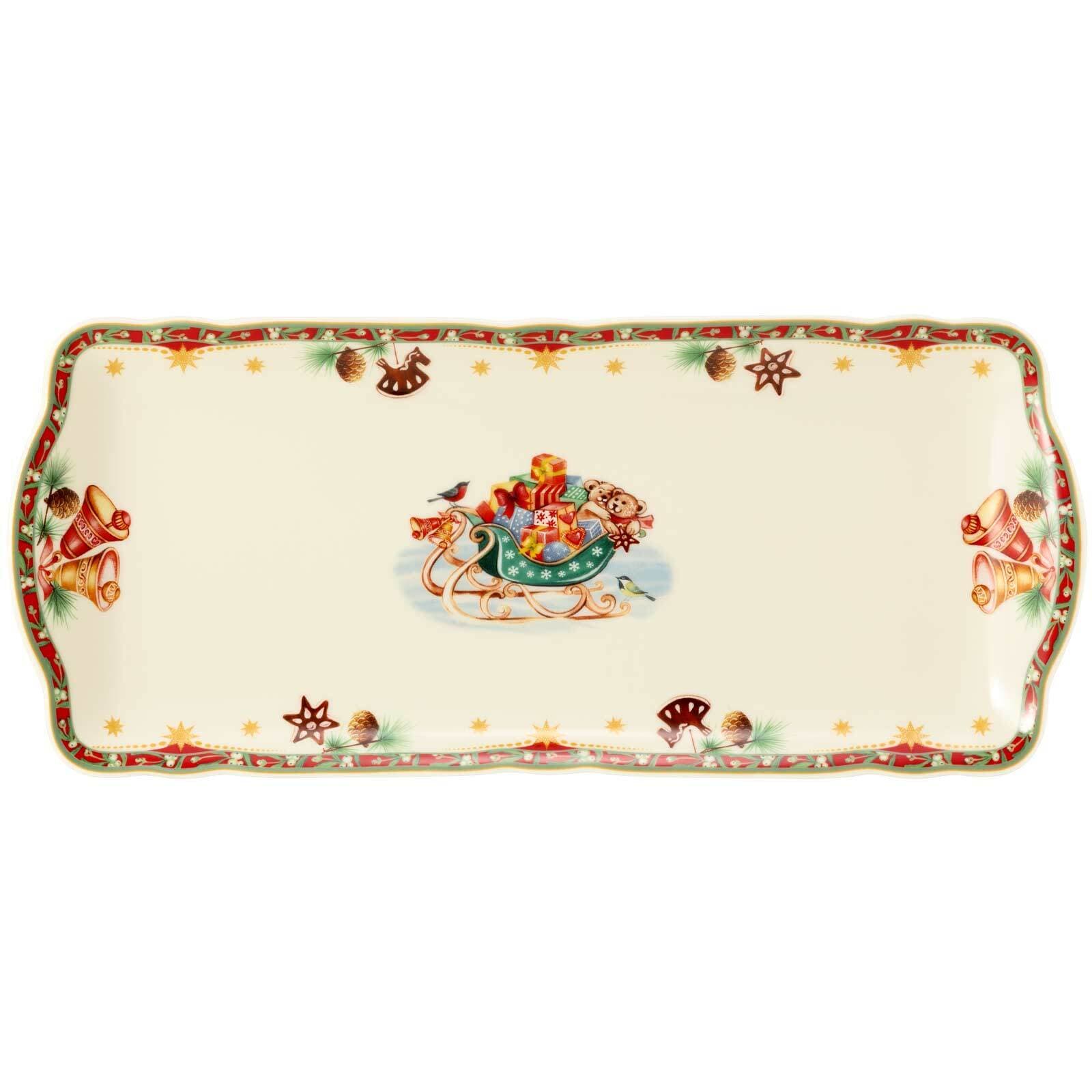 Seltmann Weiden Kuchenplatte Marieluise Weihnachtsnostalgie 34,5 x 15 cm 