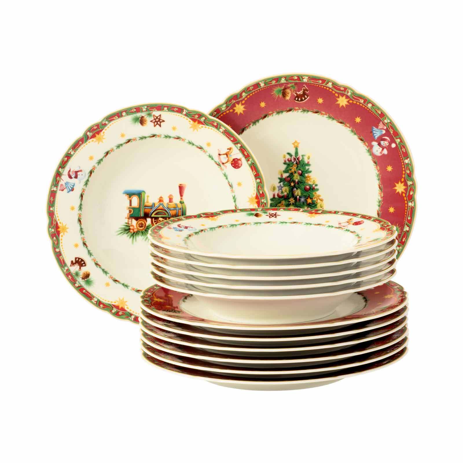 Seltmann Weiden Tafelservice Marieluise Weihnachtsnostalgie 12er Set 