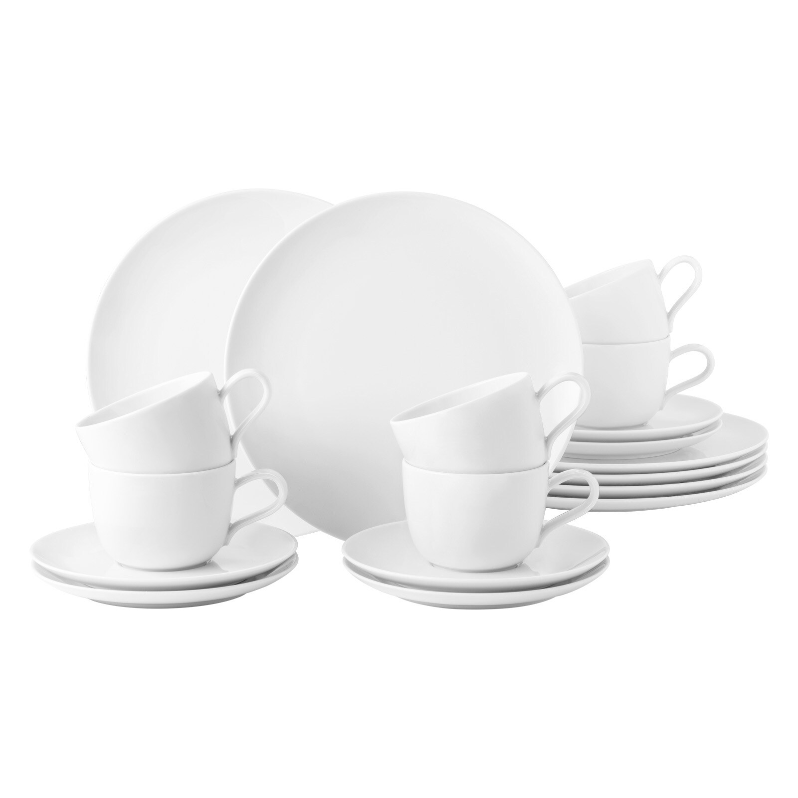 Seltmann Weiden Kaffeeservice Liberty Wei&szlig; 18er Set 