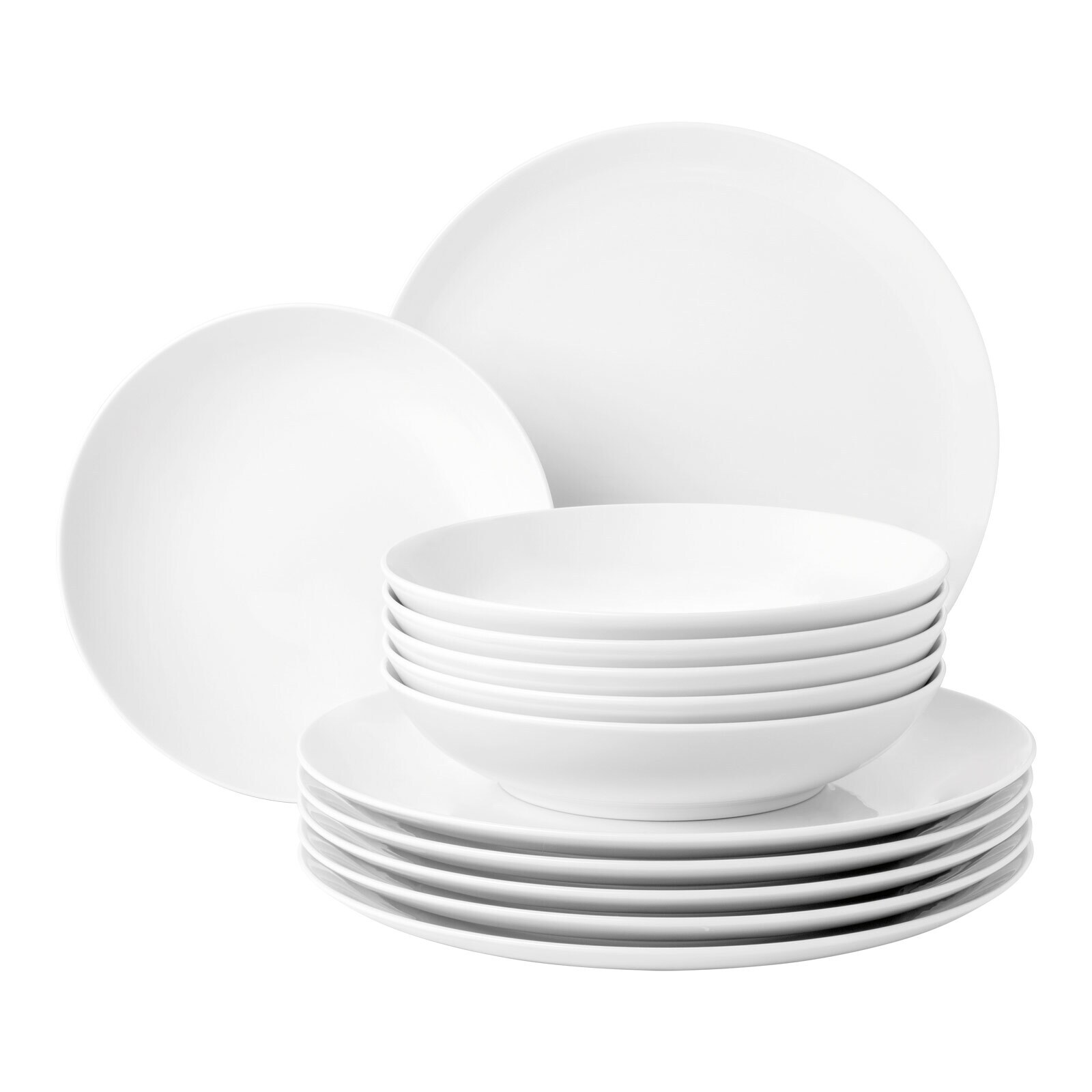 Seltmann Weiden Tafelservice Liberty Wei&szlig; 12er Set 