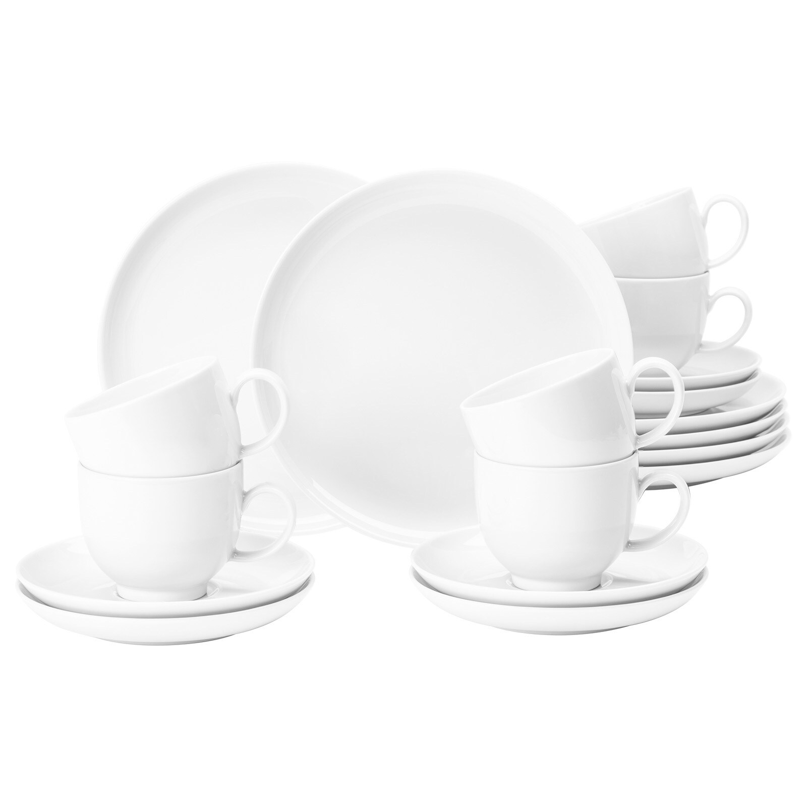 Seltmann Weiden Kaffeeservice Lido Wei&szlig; 18er Set 