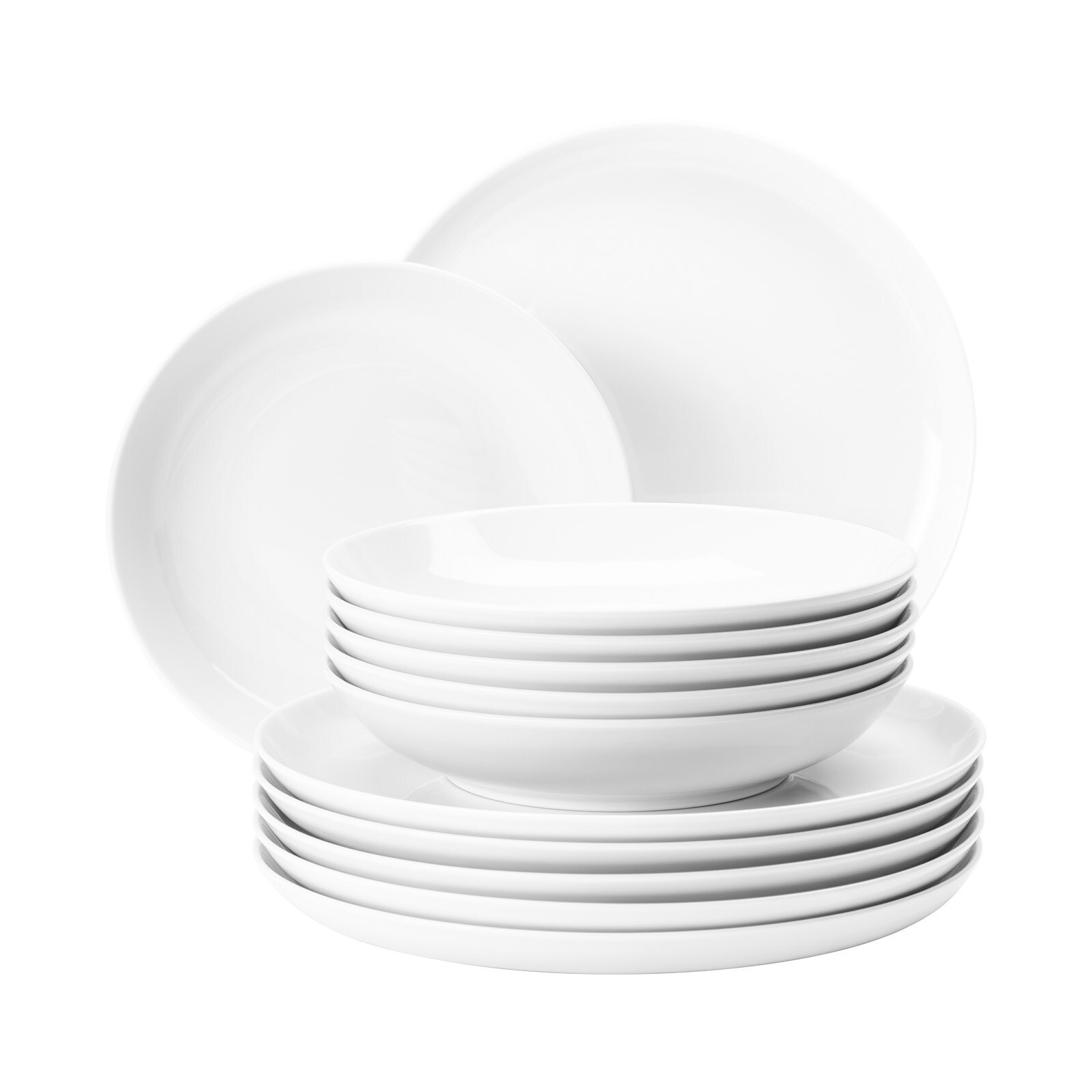 Seltmann Weiden Tafelservice Lido Wei&szlig; 12er Set 