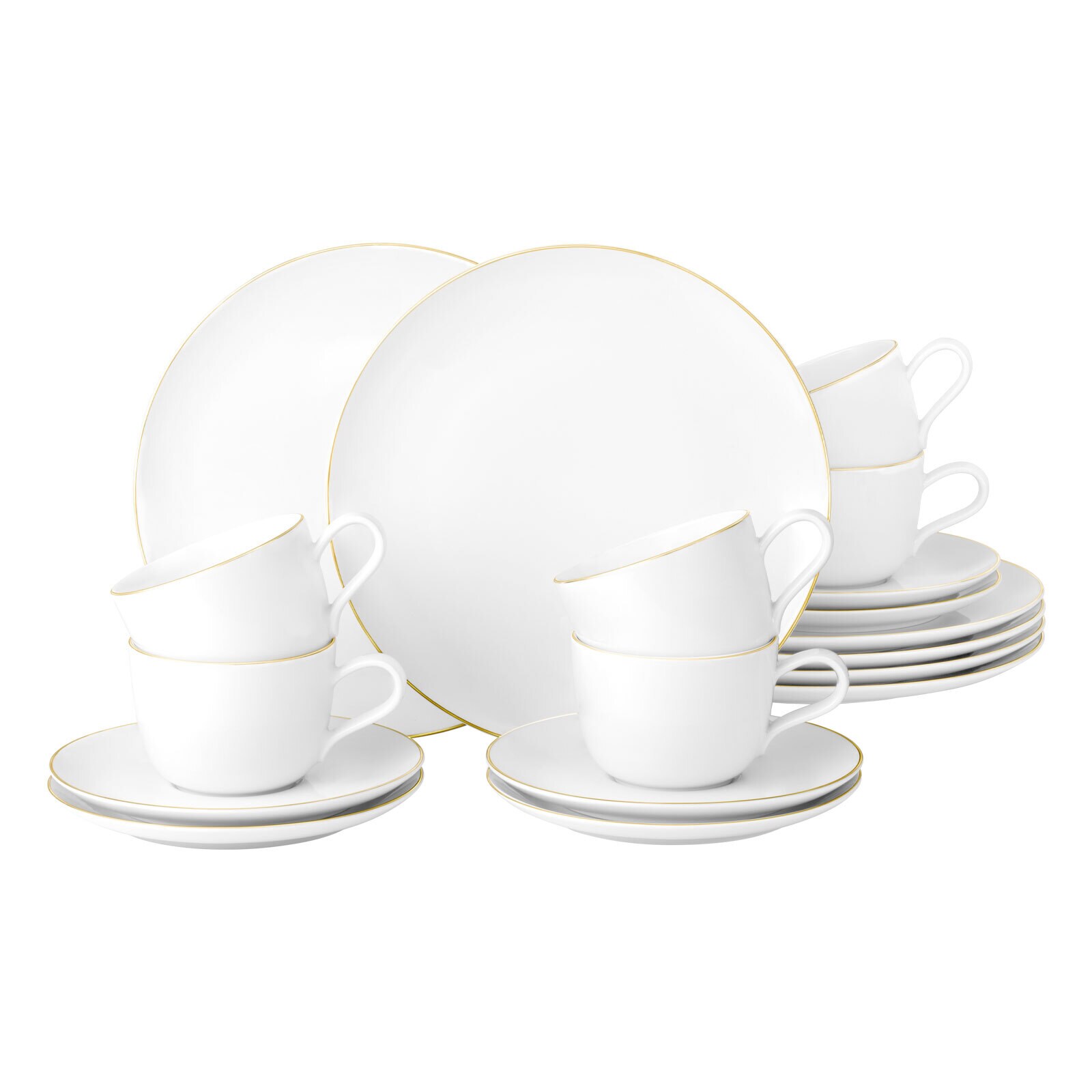 Seltmann Weiden Kaffeeservice Liberty Goldrand 18er Set 
