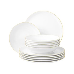 Seltmann Weiden Tafelservice Liberty Goldrand 12er Set 