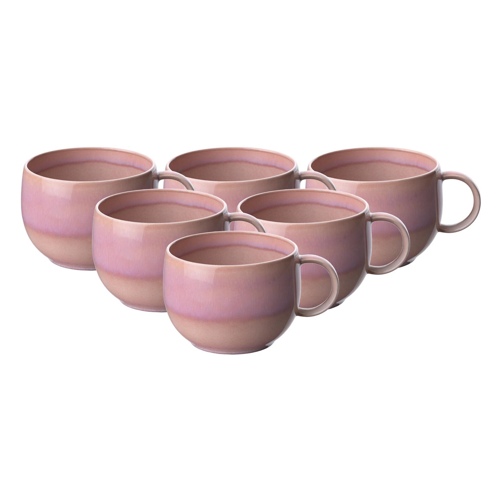 like. by Villeroy & Boch Kaffeetassen Perlemor Coral 190 ml 6er Set 