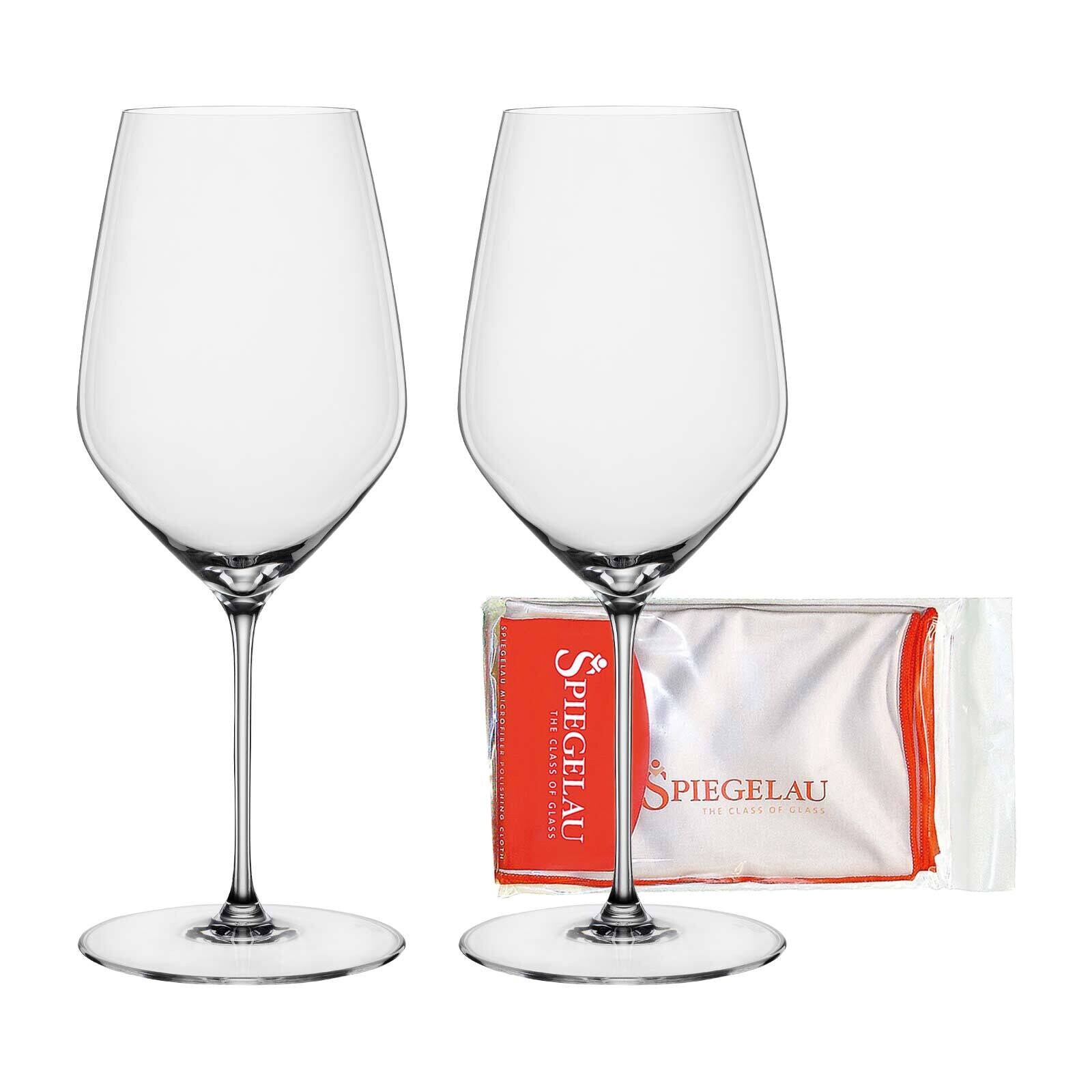 Spiegelau Bordeauxgläser + Poliertuch Hi-Lite  2er Set