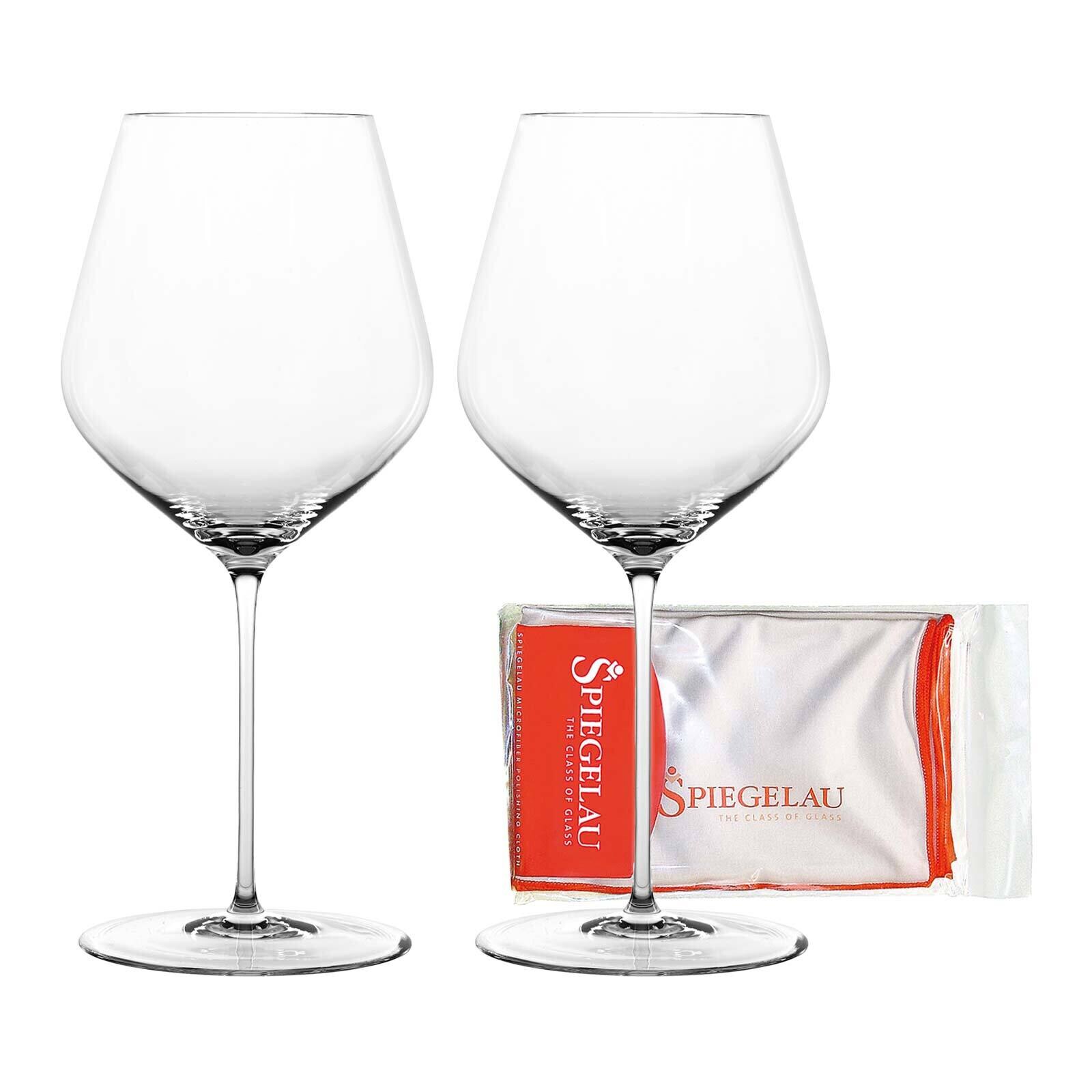 Spiegelau Burgundergläser + Poliertuch Hi-Lite  2er Set