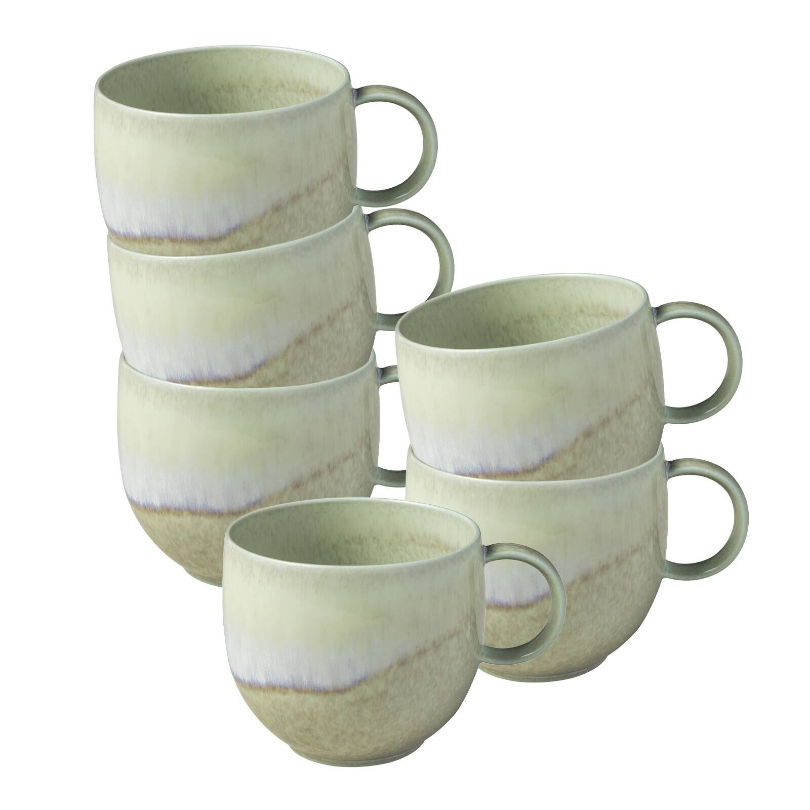 Henkelbecher Perlemor Alga  6er Set