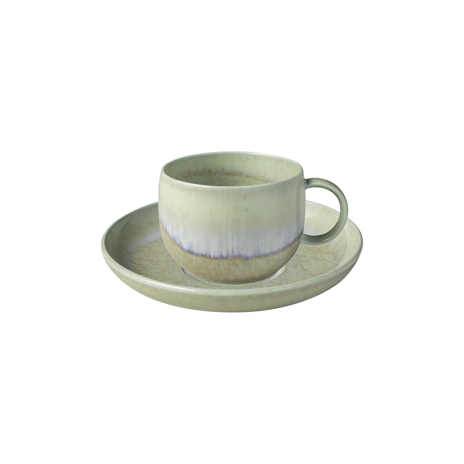 Kaffeetasse mit Untertasse Perlemor Alga