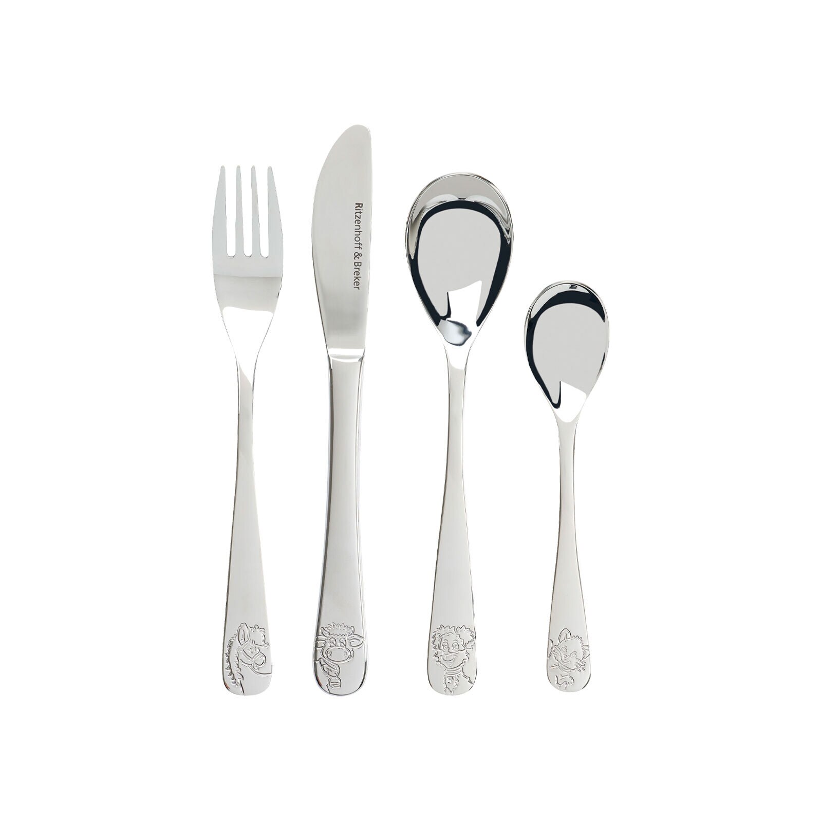 Kinderbesteck Hoftiere 4er Set