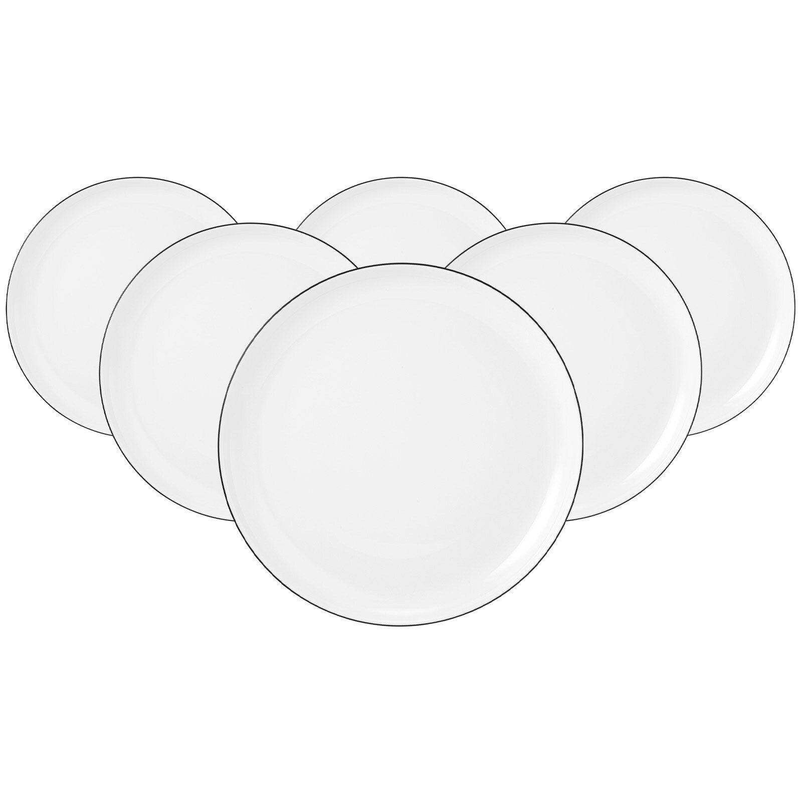 Frühstücksteller Lido Black Line ø 20 cm 6er Set