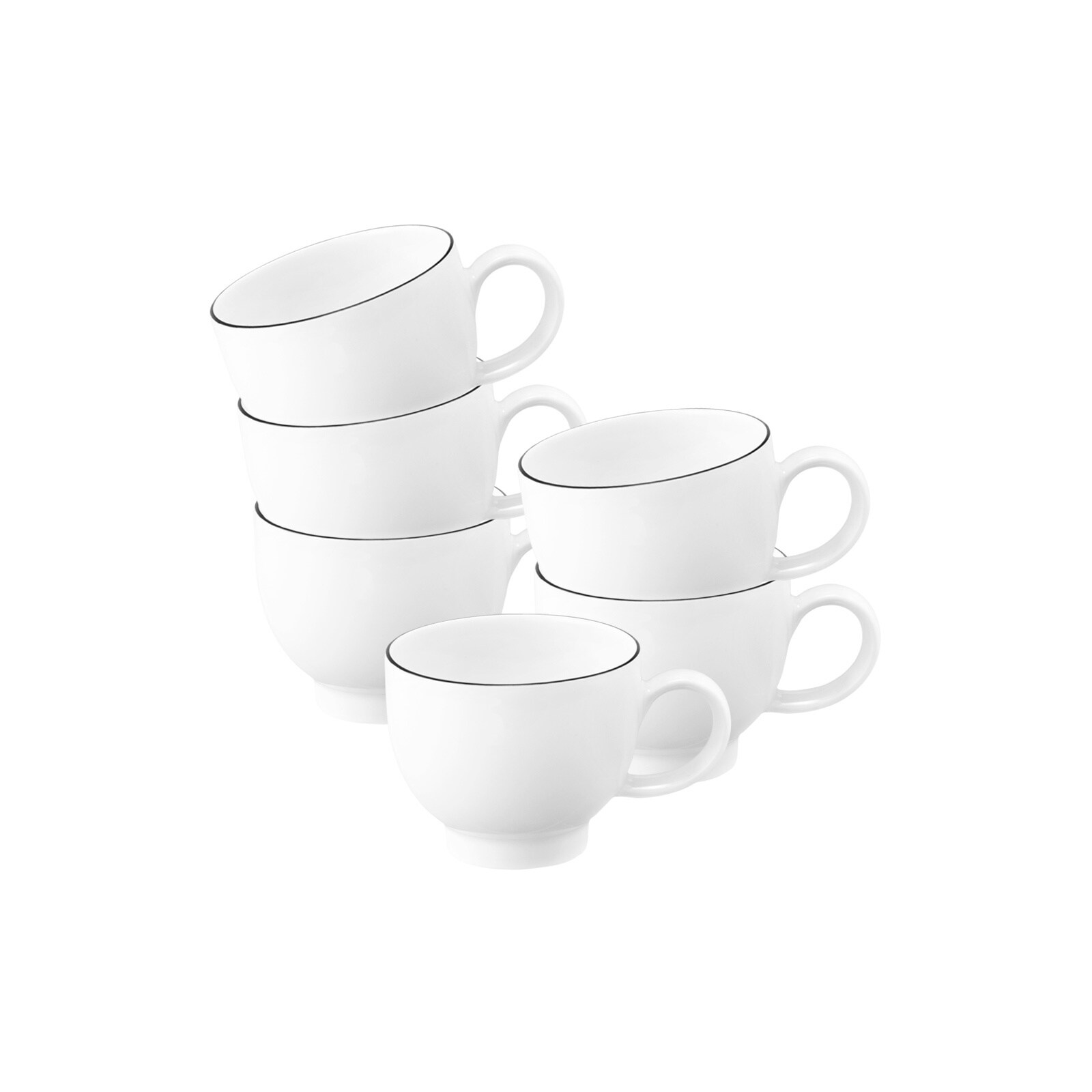 Espressotassen Lido Black Line  6er Set