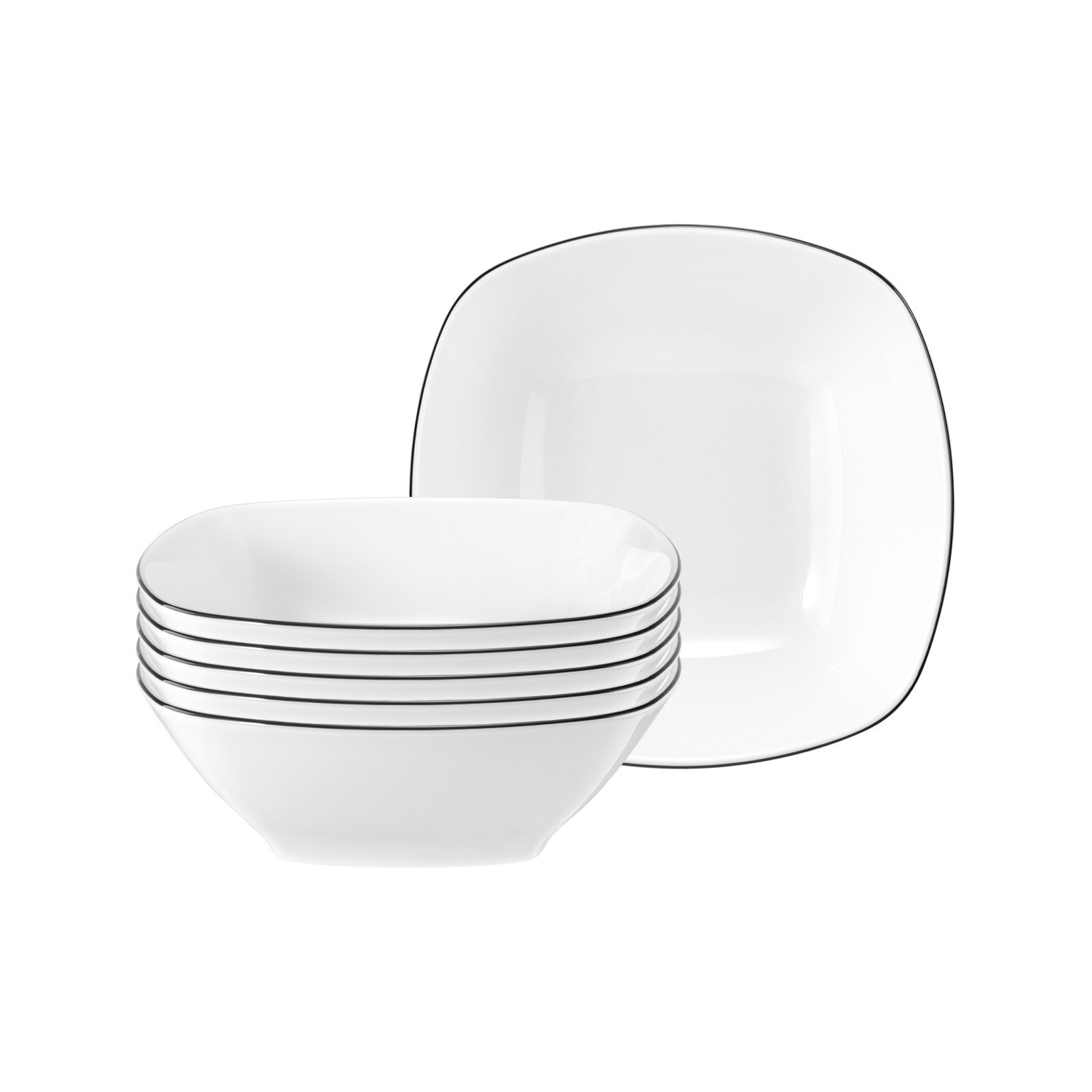 Dessertschalen Lido Black Line 15 x 15 cm 6er Set