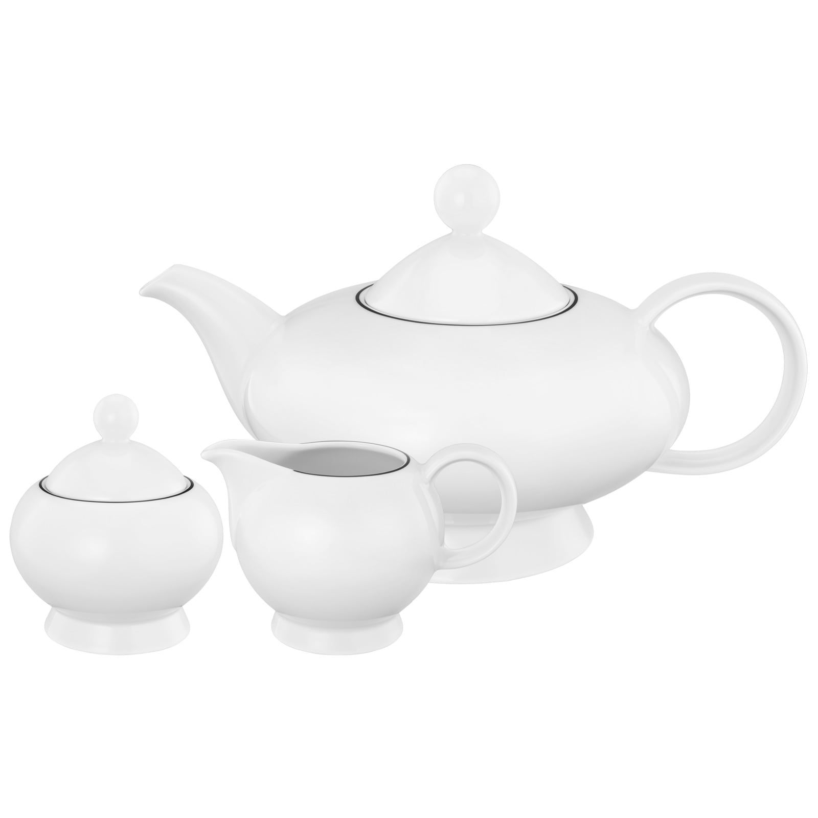 Seltmann Weiden Teekannen-Set Lido Black Line 3er Set 