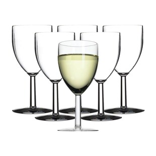 Mepal Kunststoff-Weißweingläser 200 ml 6er Set 