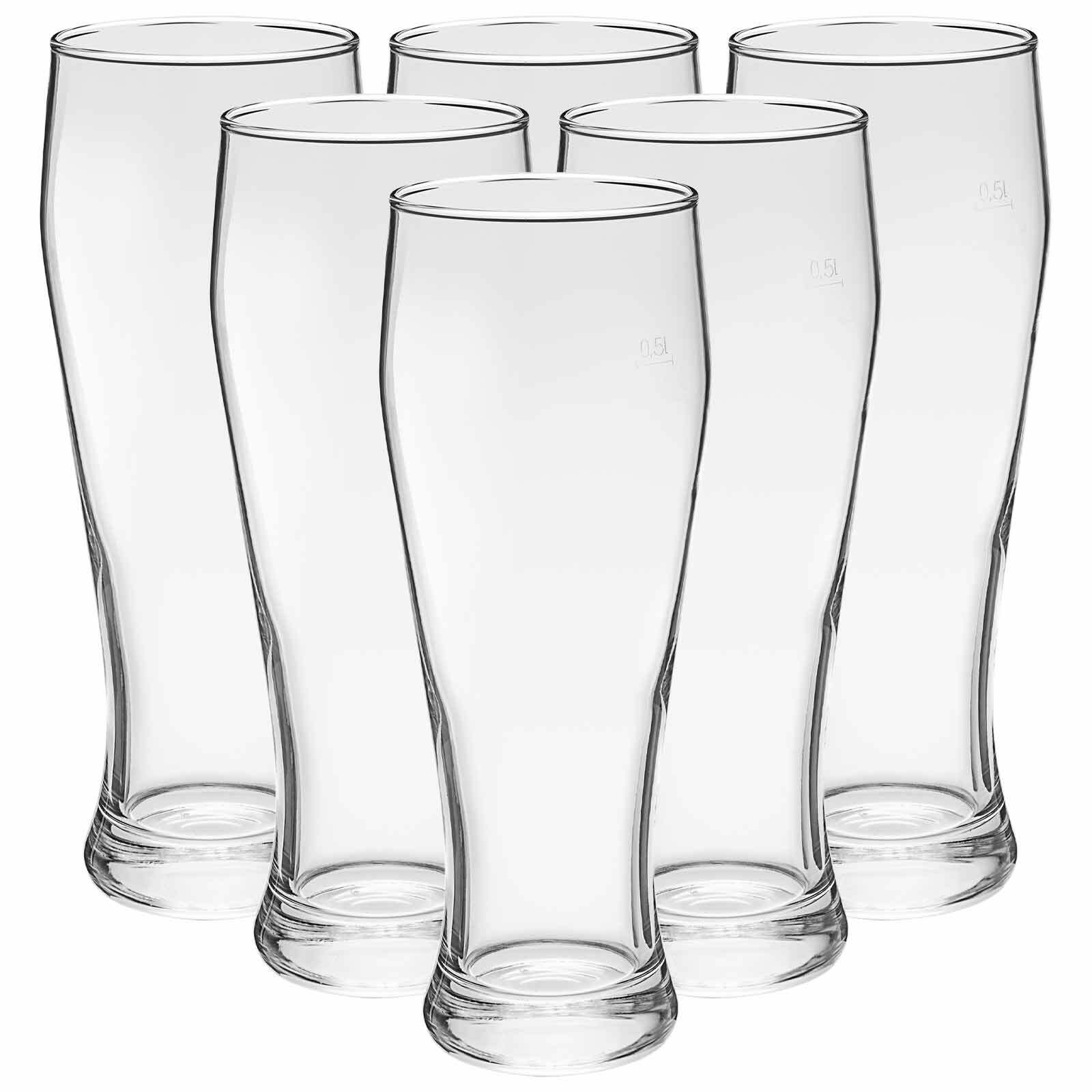 Van Well Weizenbiergl&auml;ser (geeicht) Bavaria 0,5 l 6er Set 