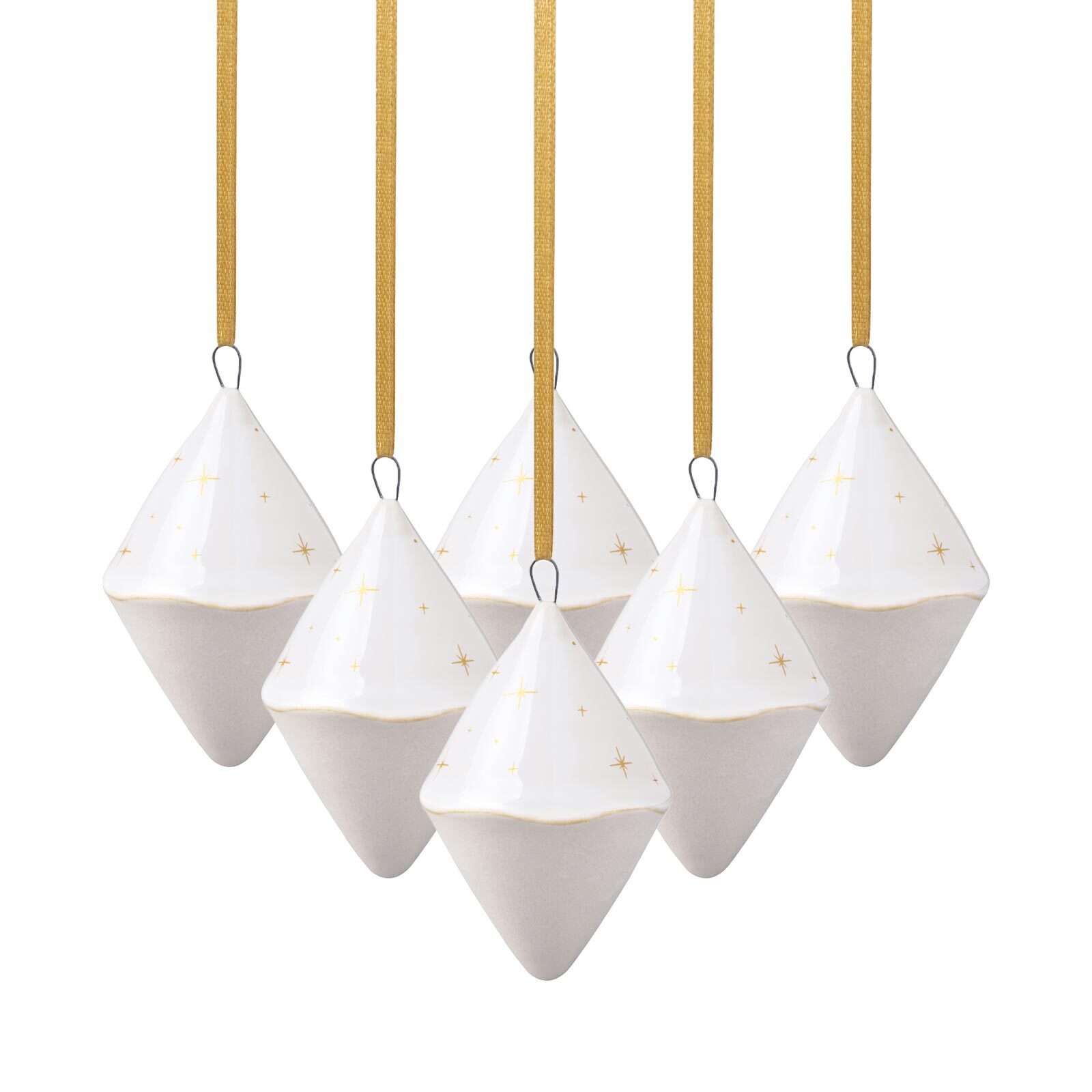 like. by Villeroy & Boch Ornamente  Doppelkegel Winter Glow 6er Set 