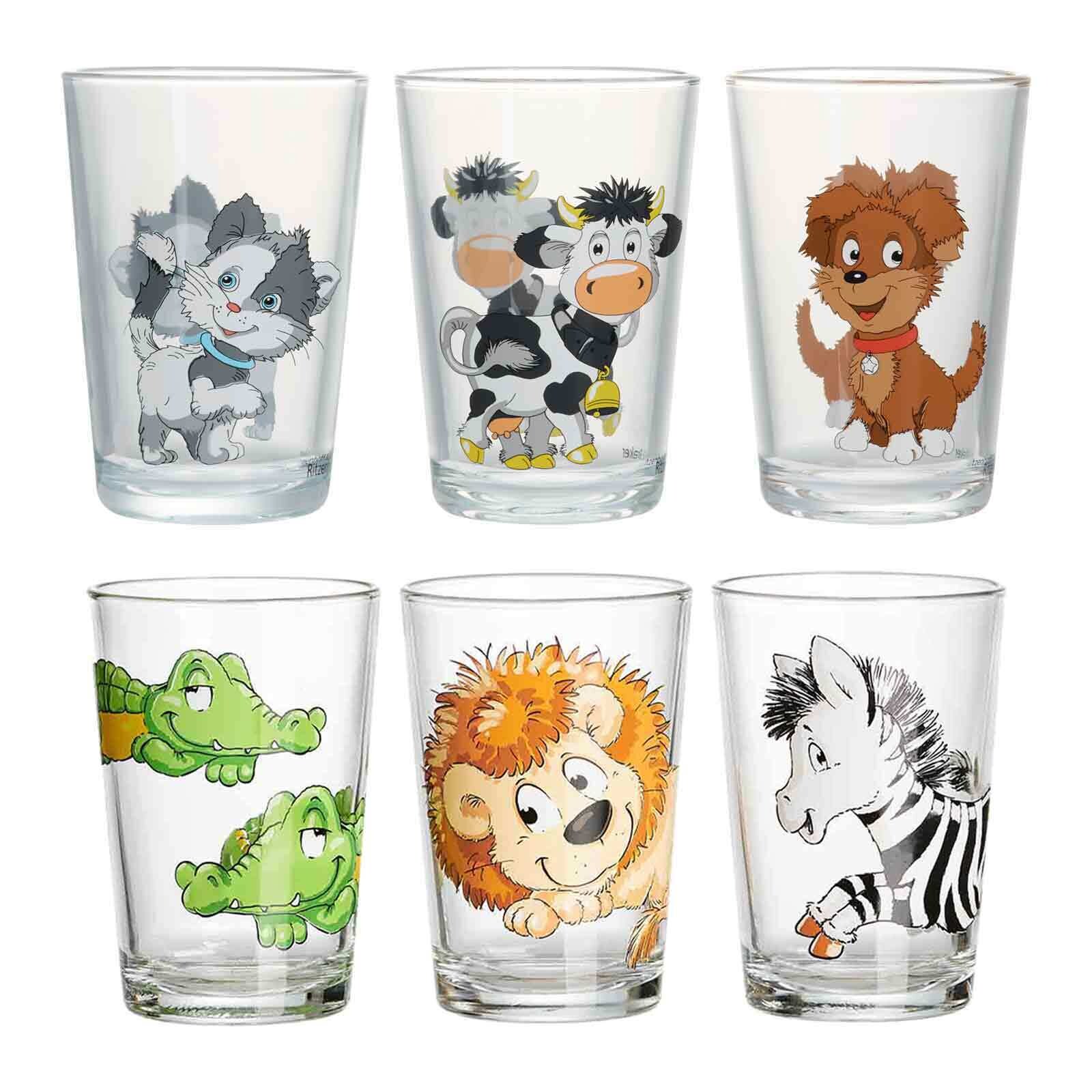 Kindergläser Hof- und Zootiere  6er Set