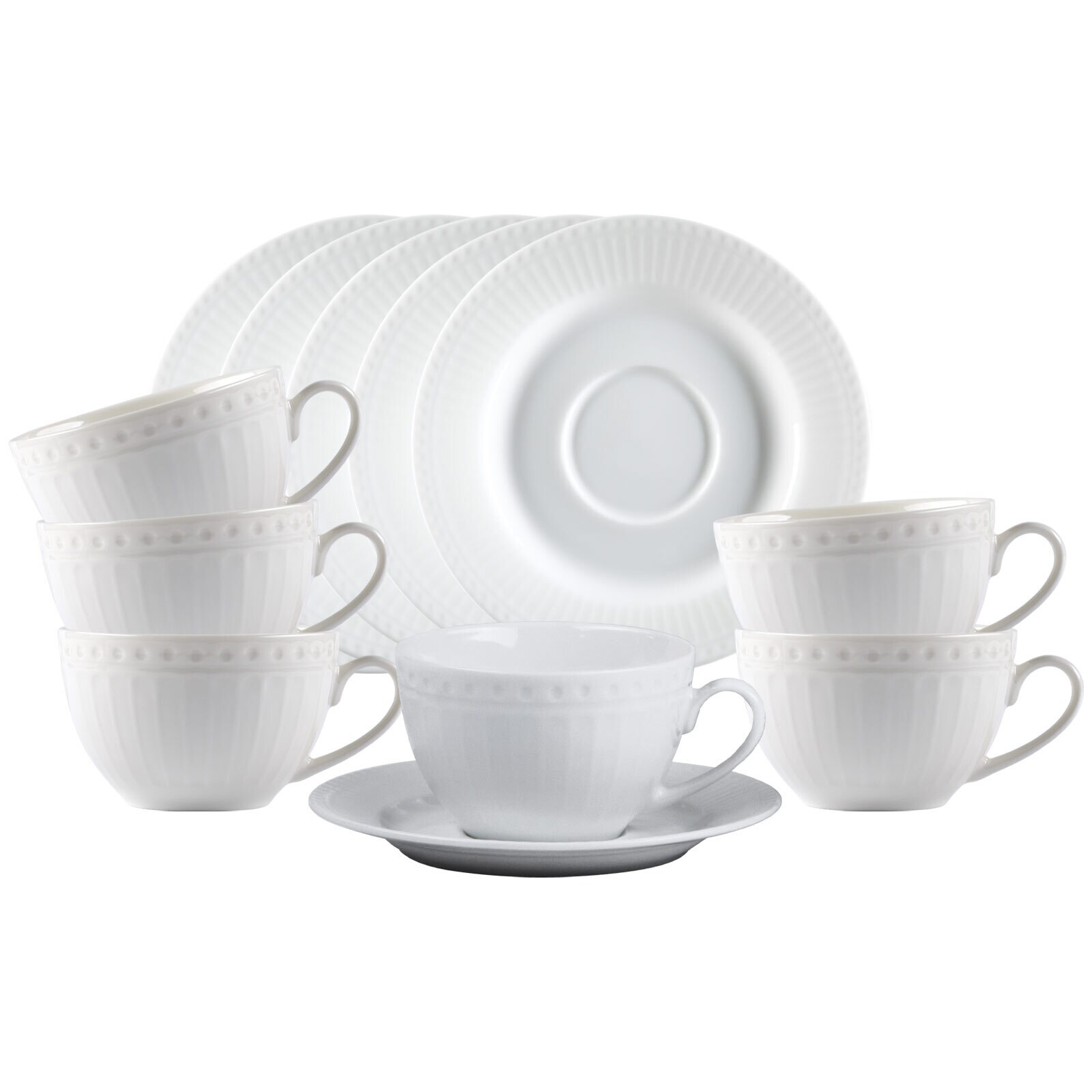 Ritzenhoff & Breker Kaffeetassen mit Untertassen Sofia 220 ml 6er Set 
