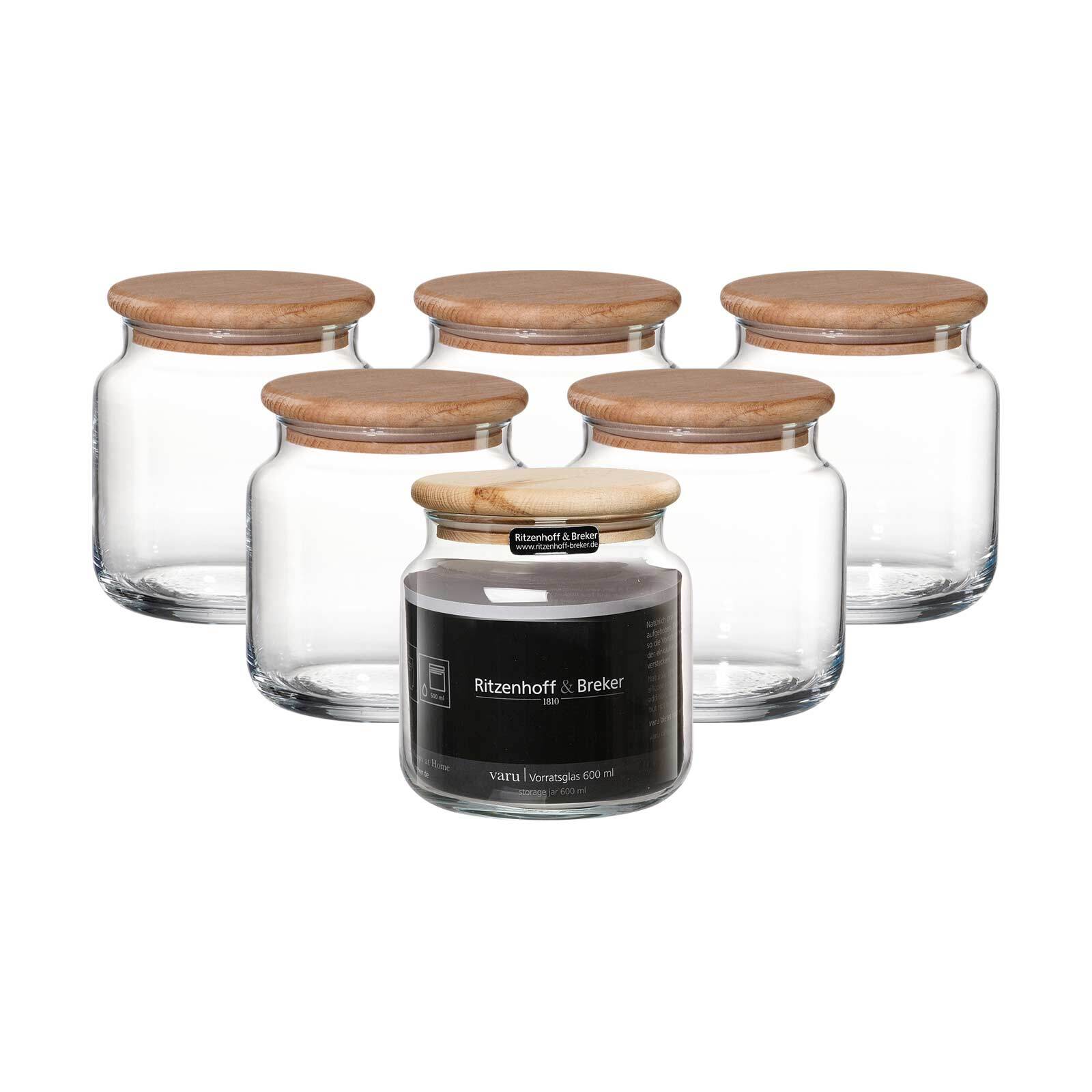 Ritzenhoff & Breker Vorratsgl&auml;ser Varu 600 ml 6er Set 