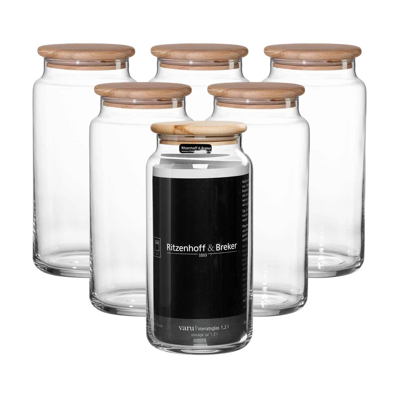 Ritzenhoff & Breker Vorratsgl&auml;ser Varu 1,2 l 6er Set 