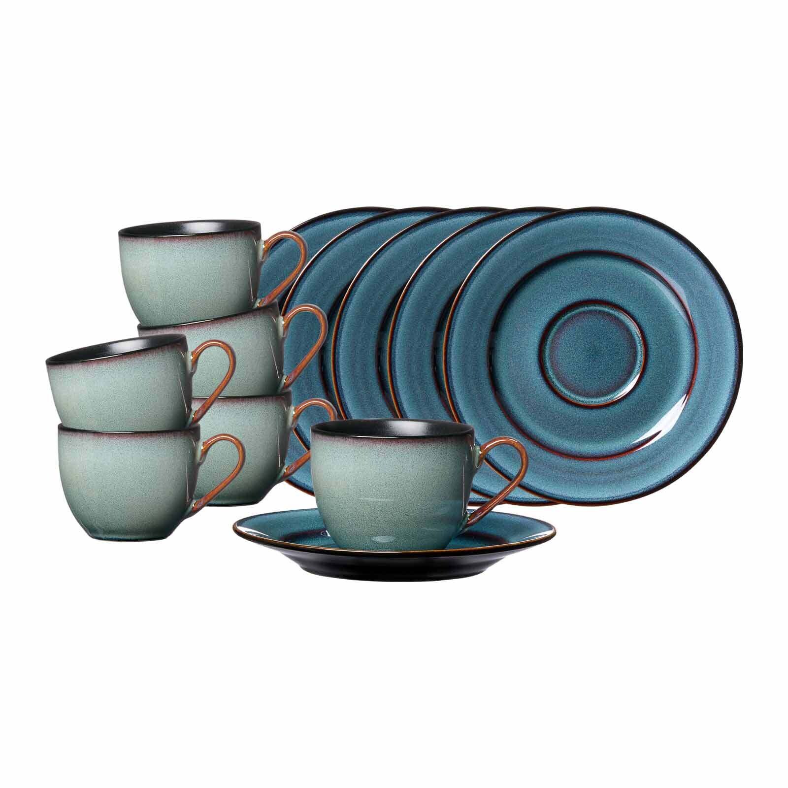 Espressotassen mit Untertassen Bali  6er Set