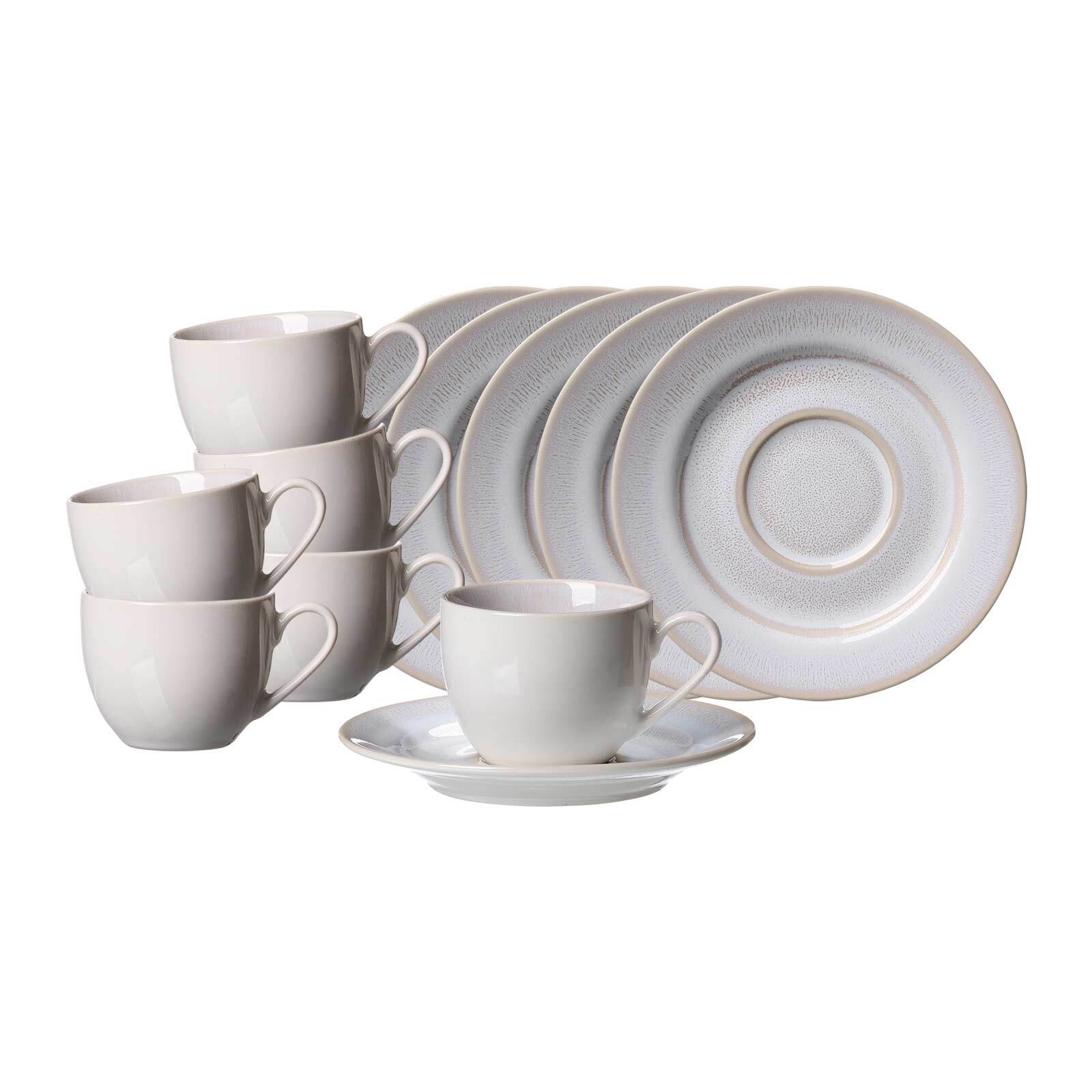 Ritzenhoff & Breker Espressotassen mit Untertassen Laredo 90 ml 6er Set 