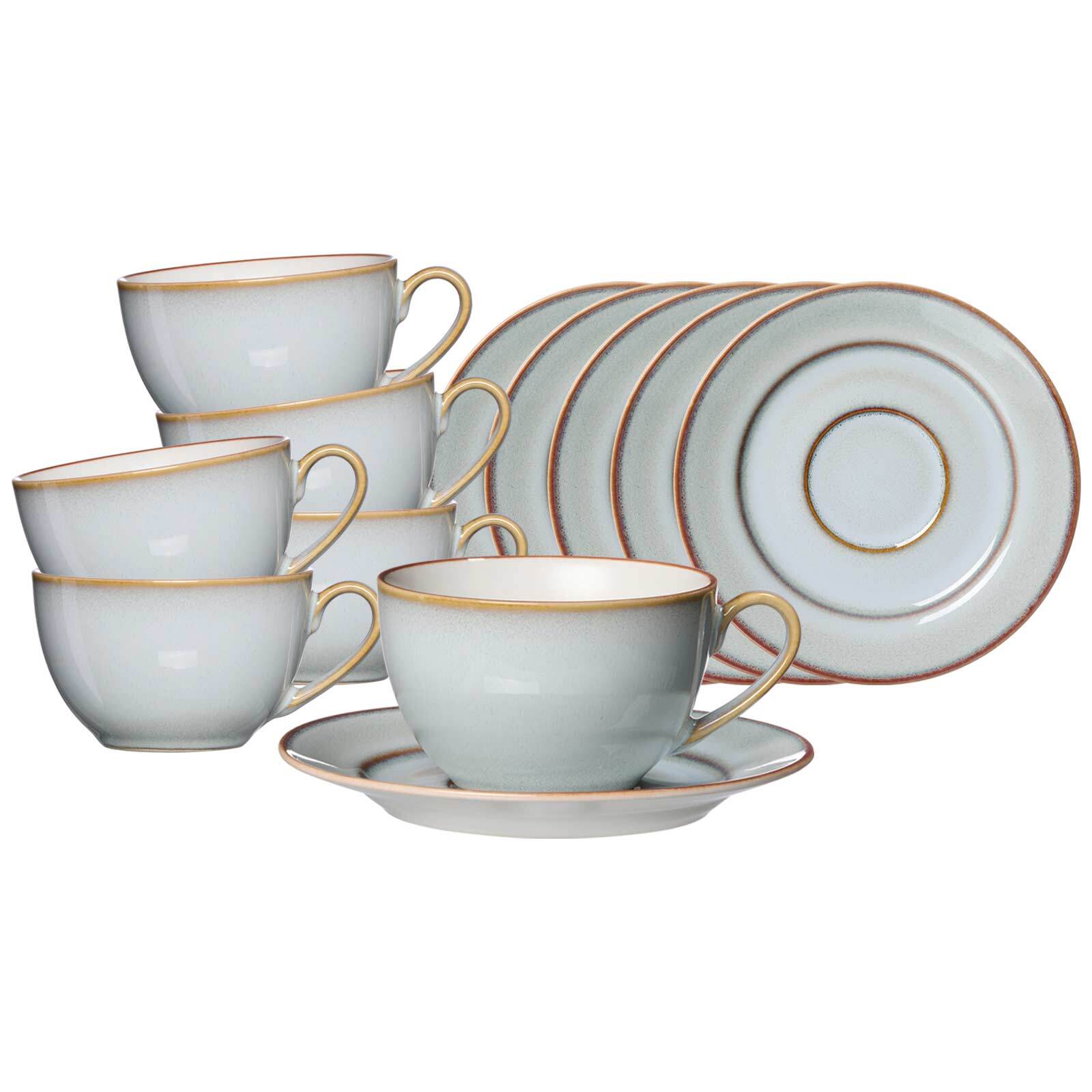 Ritzenhoff & Breker Kaffeetassen mit Untertassen Portofino 220 ml 6er Set 