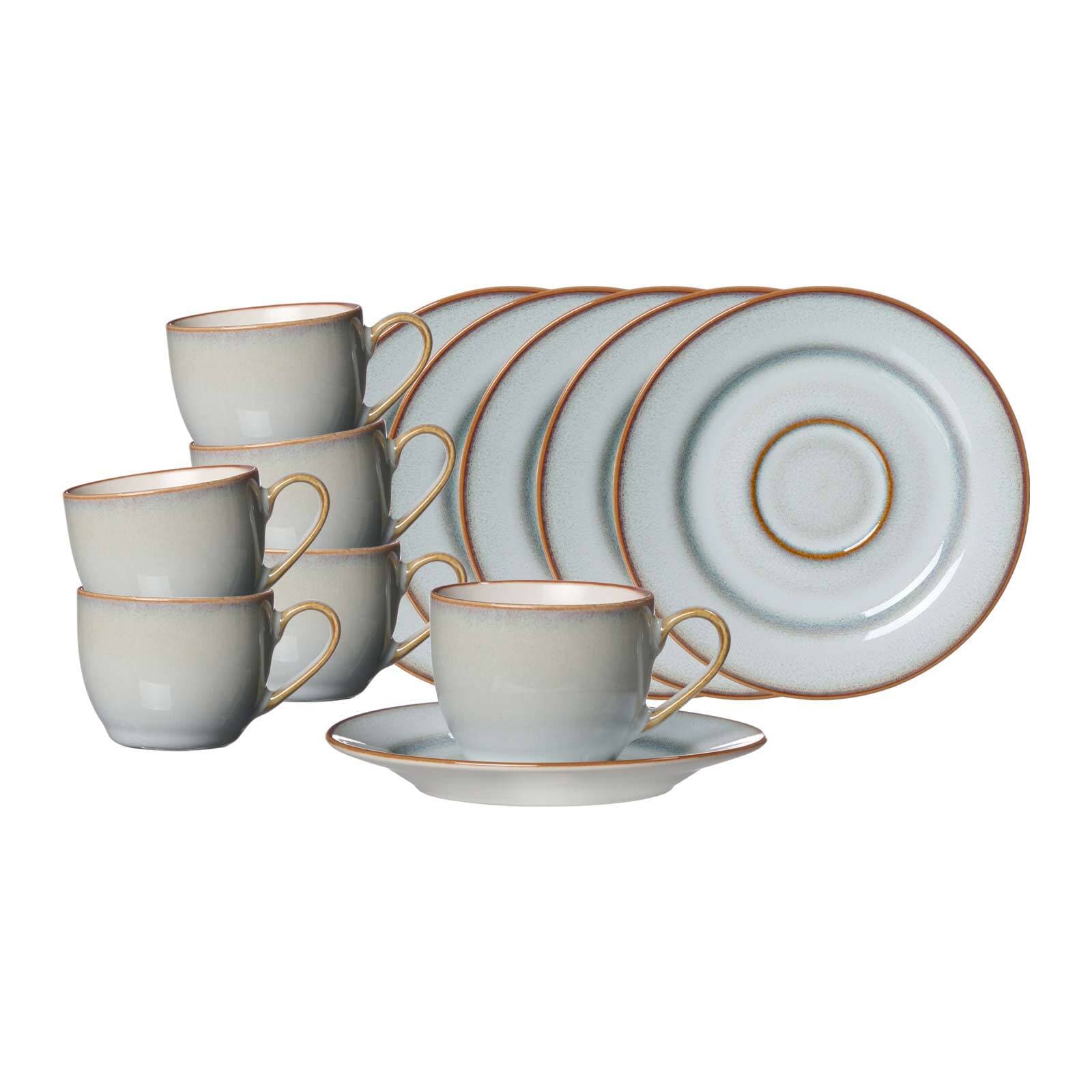 Ritzenhoff & Breker Espressotassen mit Untertassen Portofino 90 ml 6er Set 