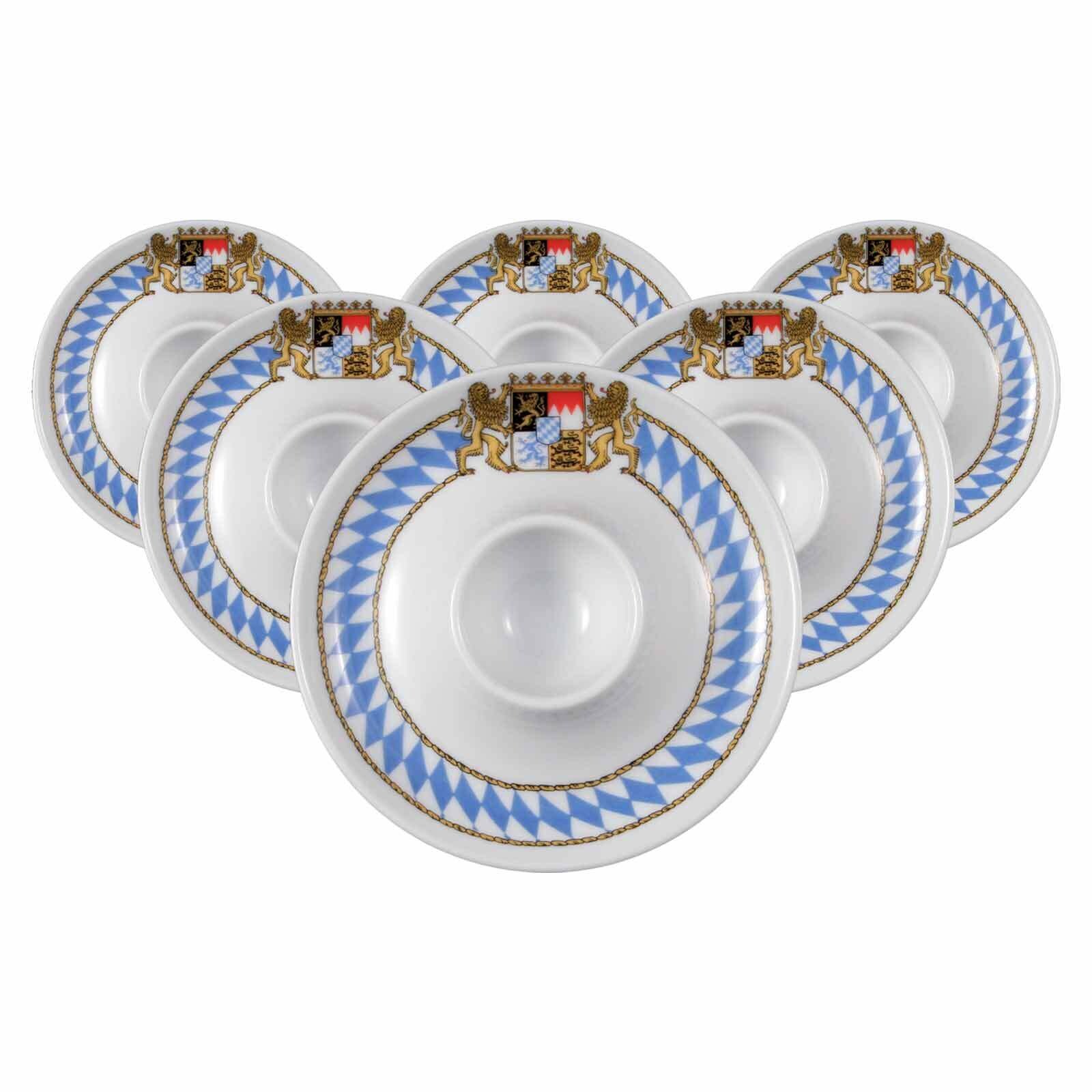 Eierbecher mit Ablage Compact Bayern ø 12,5 cm 6er Set