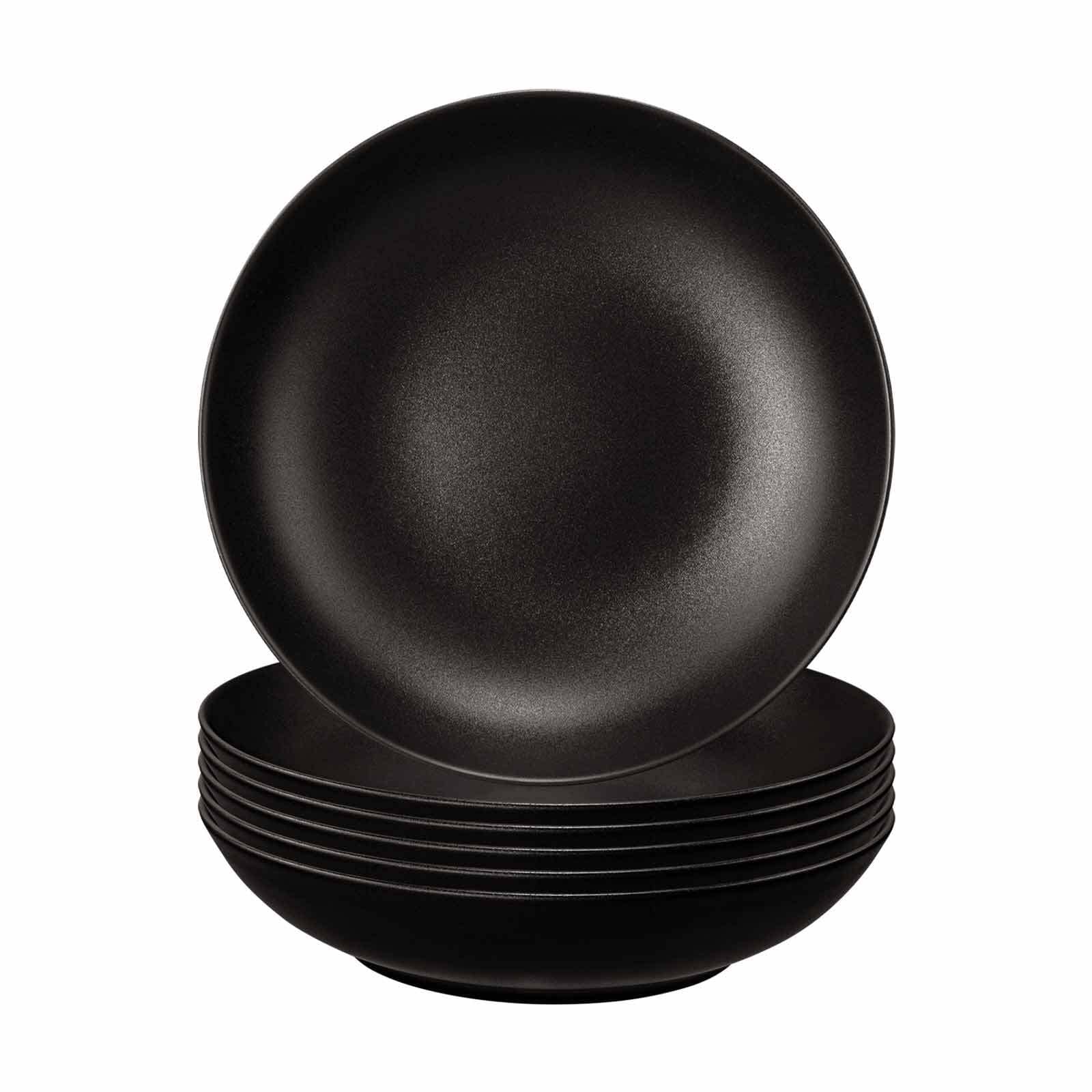 Seltmann Weiden Suppenteller Liberty Velvet Black &oslash; 21,2 cm 6er Set 
