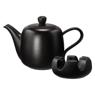 Seltmann Weiden Kanne mit Stövchen Liberty Velvet Black 1,6 l 