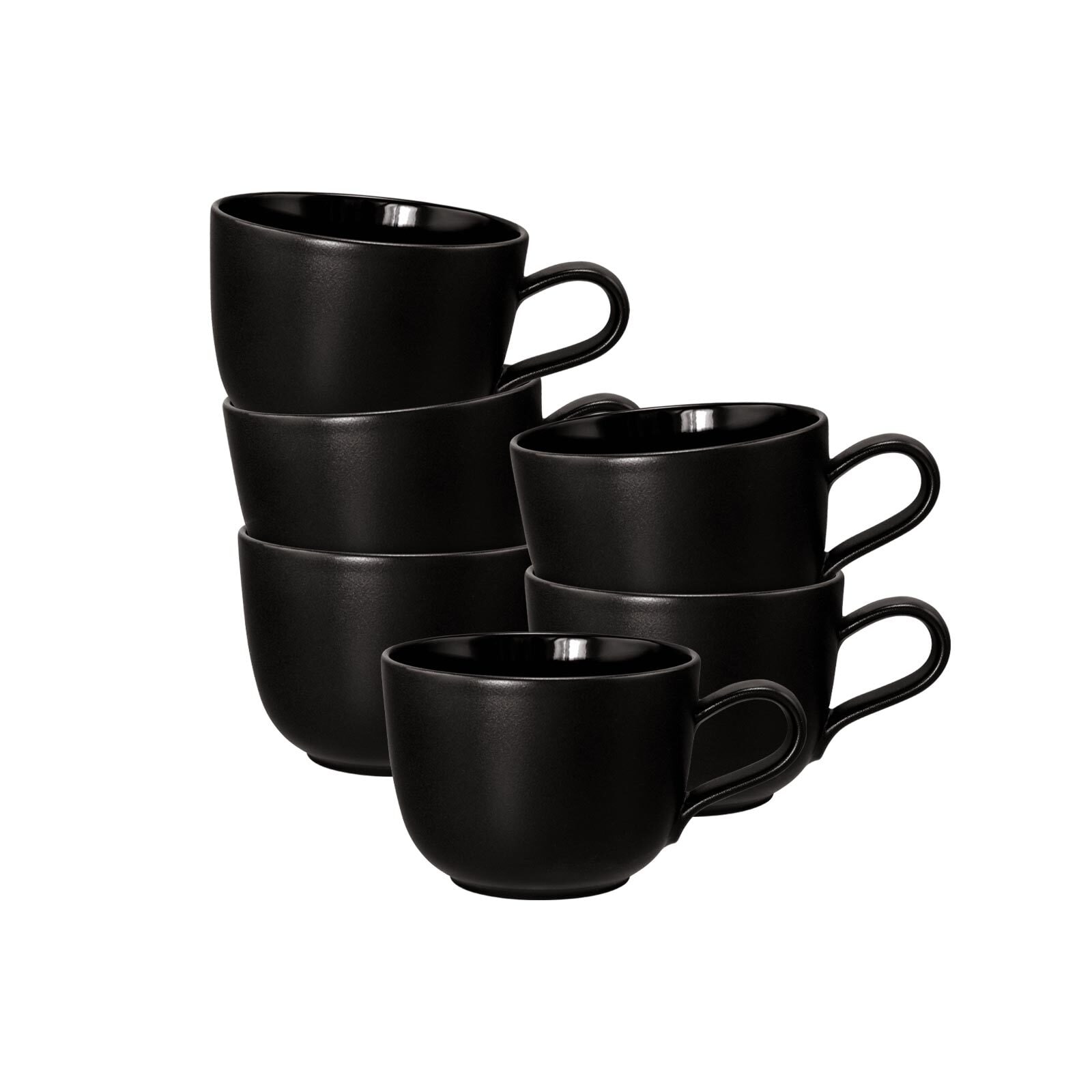 Seltmann Weiden Kaffeetassen Liberty Velvet Black 260 ml 6er Set 