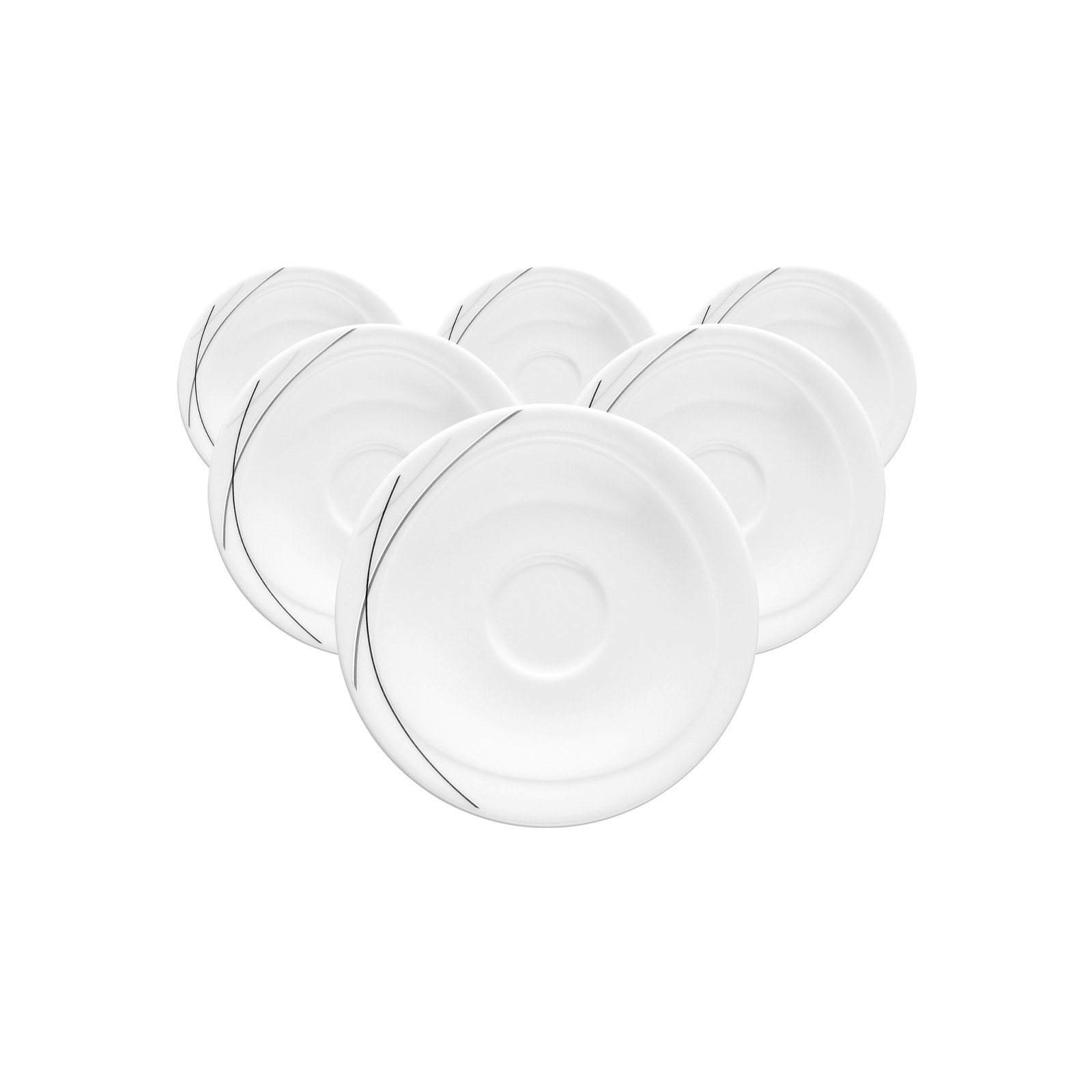 Seltmann Weiden Kombi-Untertassen Trio Highline &oslash; 13,3 cm 6er Set 