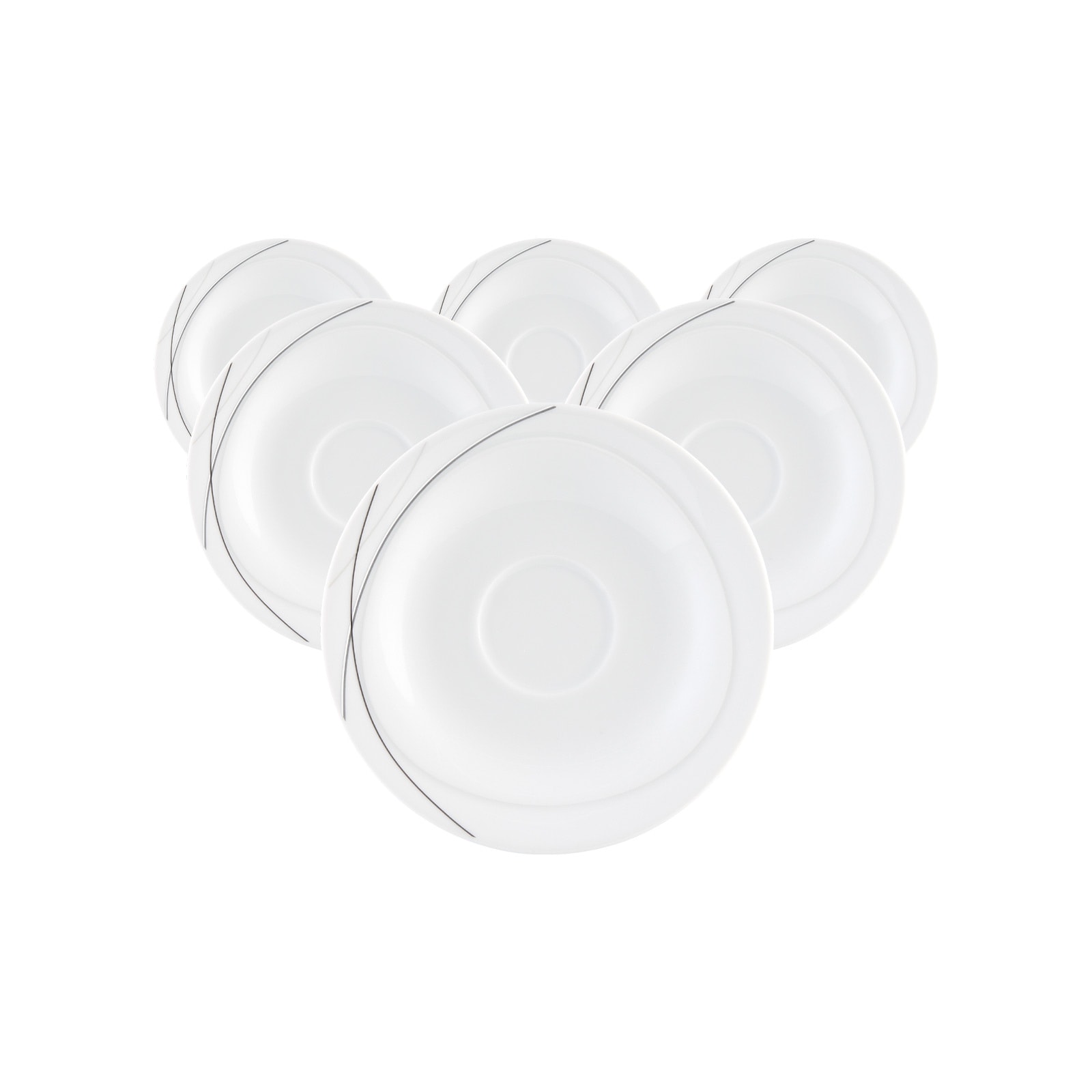 Seltmann Weiden Kombi-Untertassen Trio Highline &oslash; 16 cm 6er Set 