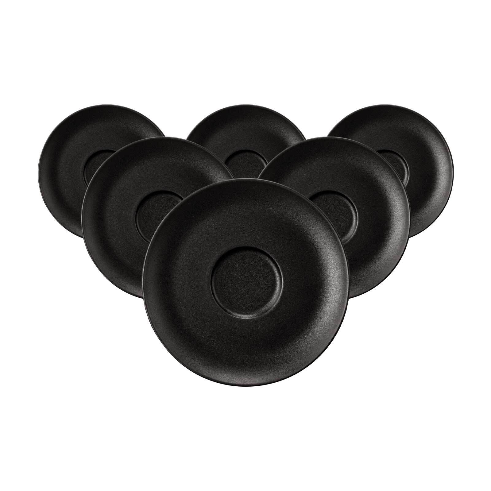 Seltmann Weiden Kombiuntertassen Liberty Velvet Black &oslash; 16,1 cm 6er Set 