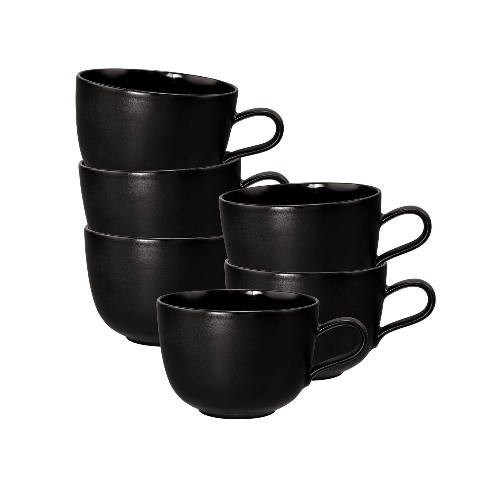 Milchkaffeetassen Liberty Velvet Black  6er Set