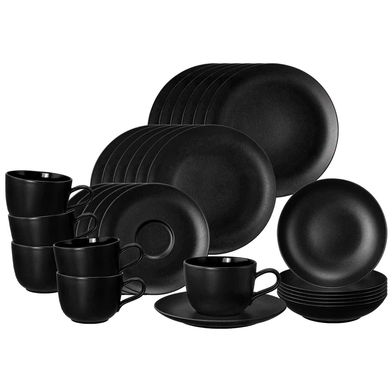 Seltmann Weiden Kombiservice Liberty Velvet Black 30er Set 