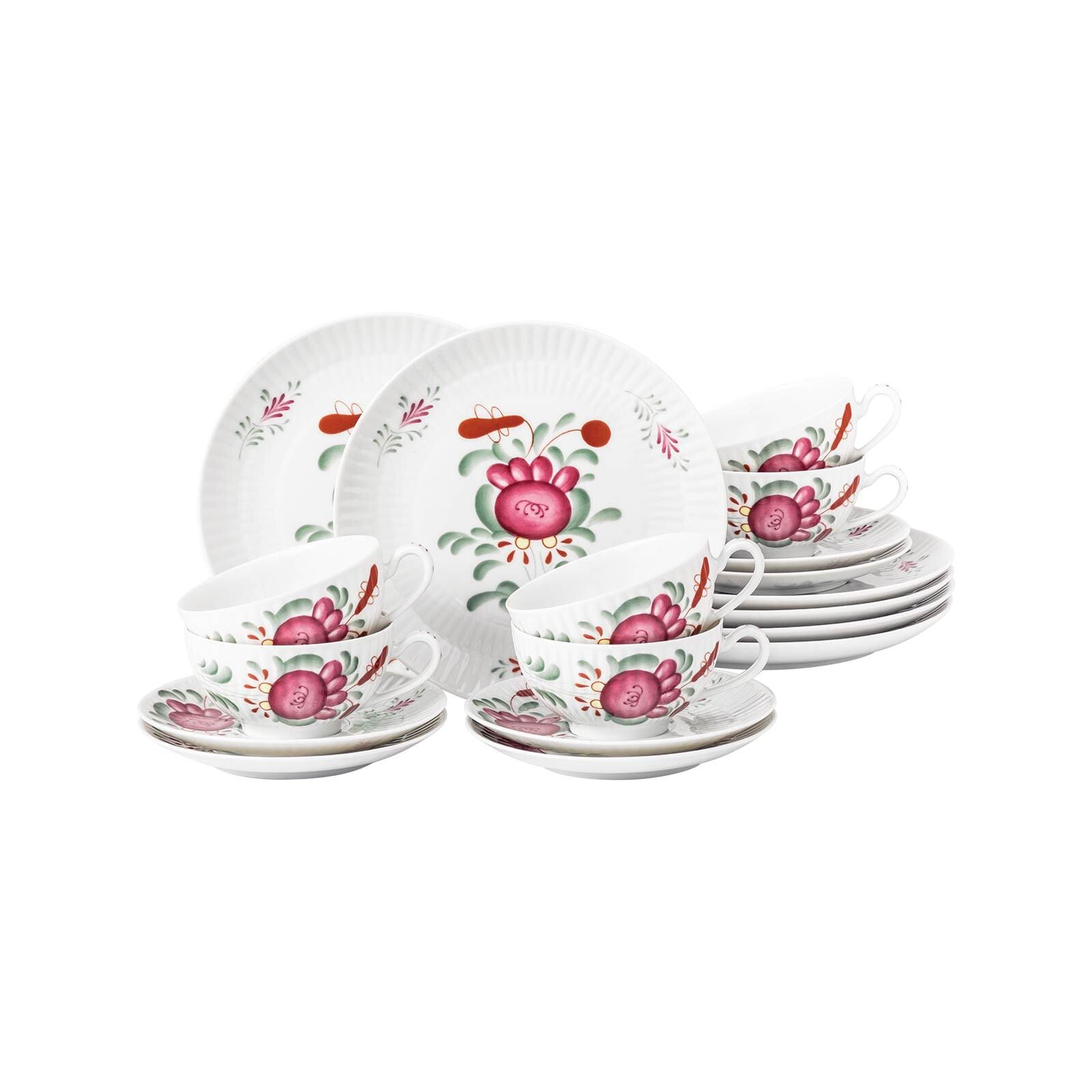 Seltmann Weiden Teeservice Amina Ostfriesenrose 6er Set 