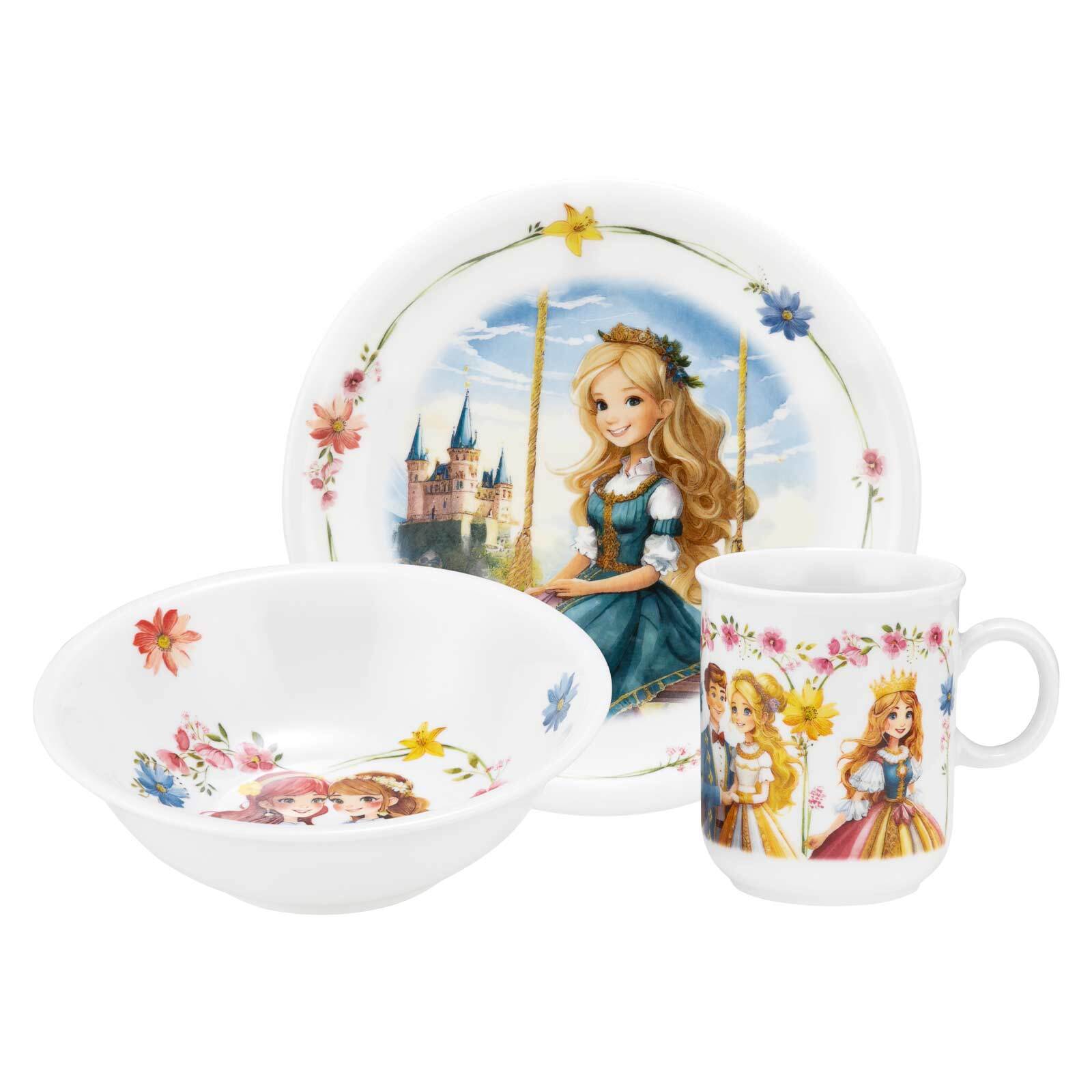 Seltmann Weiden Kindergeschirr Set Compact Prinzessin 3er Set 